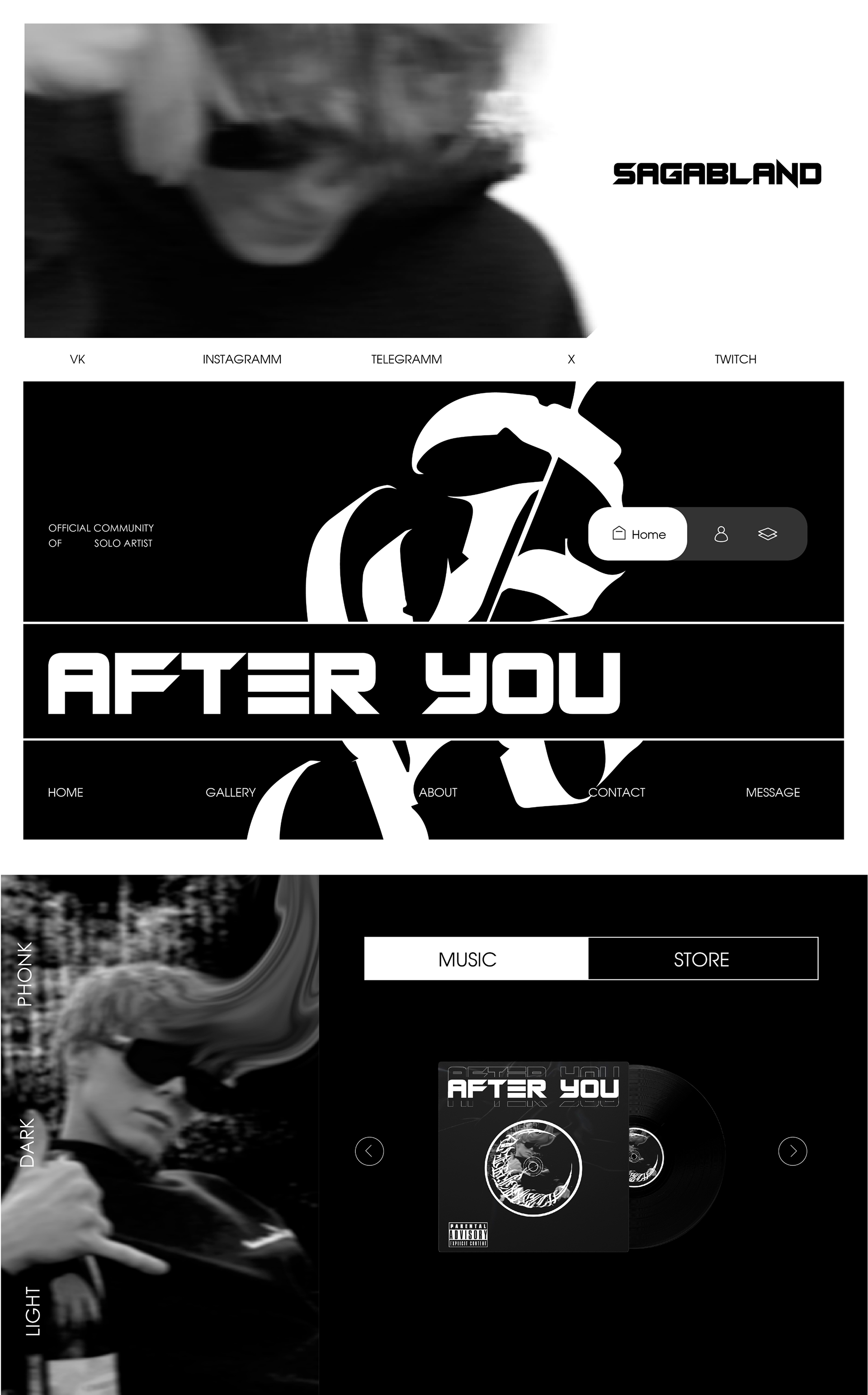 Дизайн обложки и сайта для музыкального артиста SAGABLAND — Изображение №1 — Брендинг, Графика на Dprofile