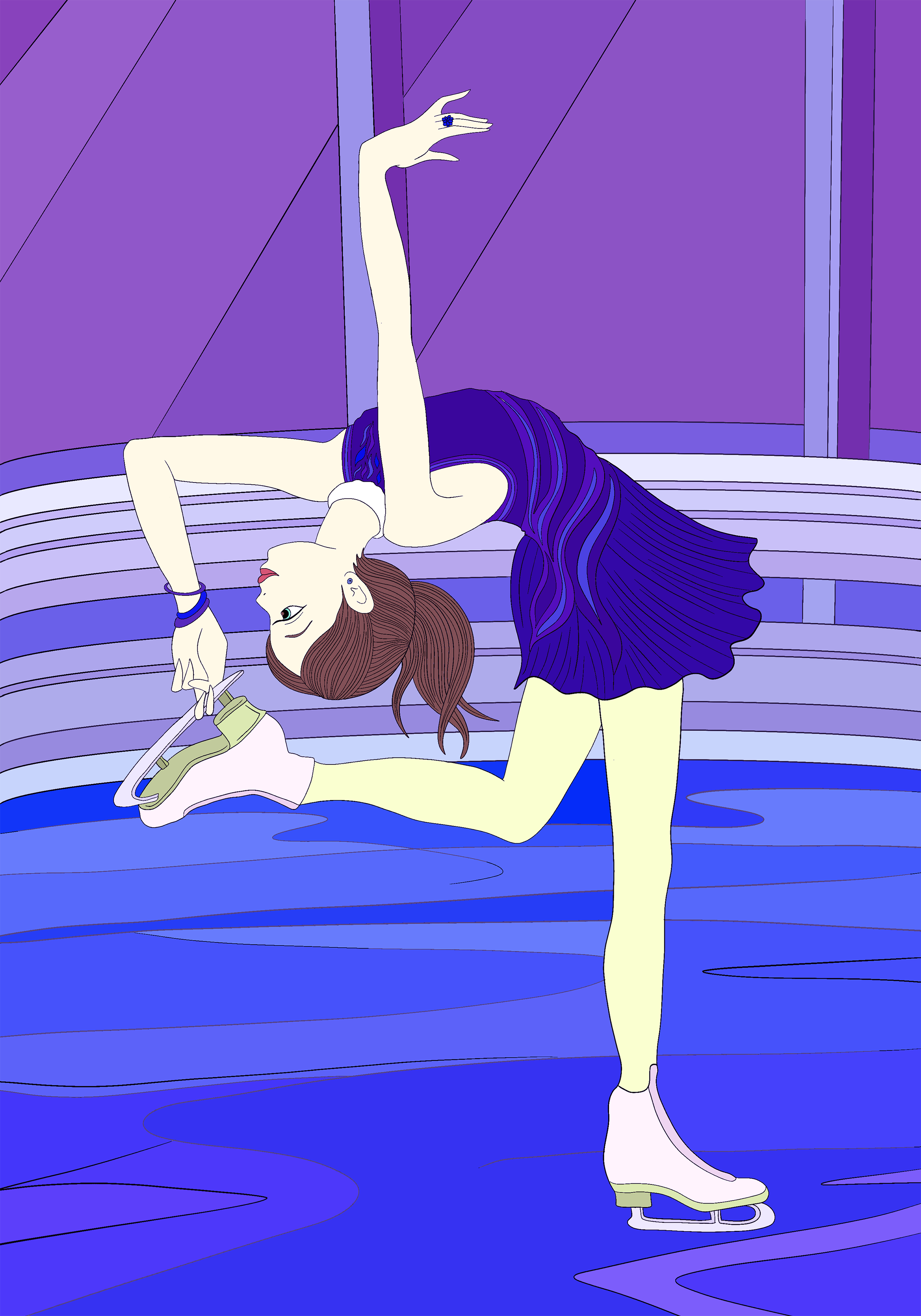 Fashion иллюстрация: спортивная афиша "горячий лед" — Изображение №9 — Брендинг, Иллюстрация на Dprofile