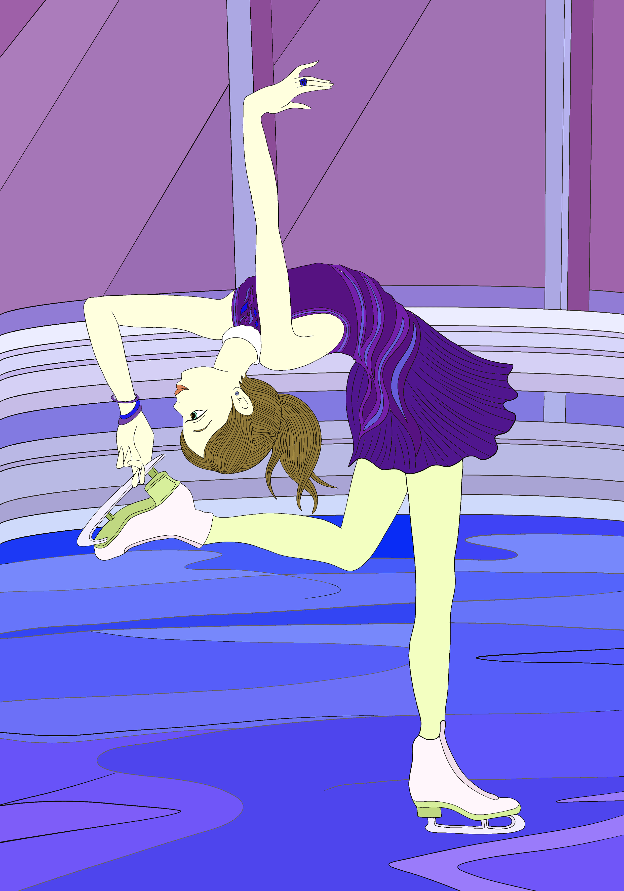 Fashion иллюстрация: спортивная афиша "горячий лед" — Изображение №7 — Брендинг, Иллюстрация на Dprofile