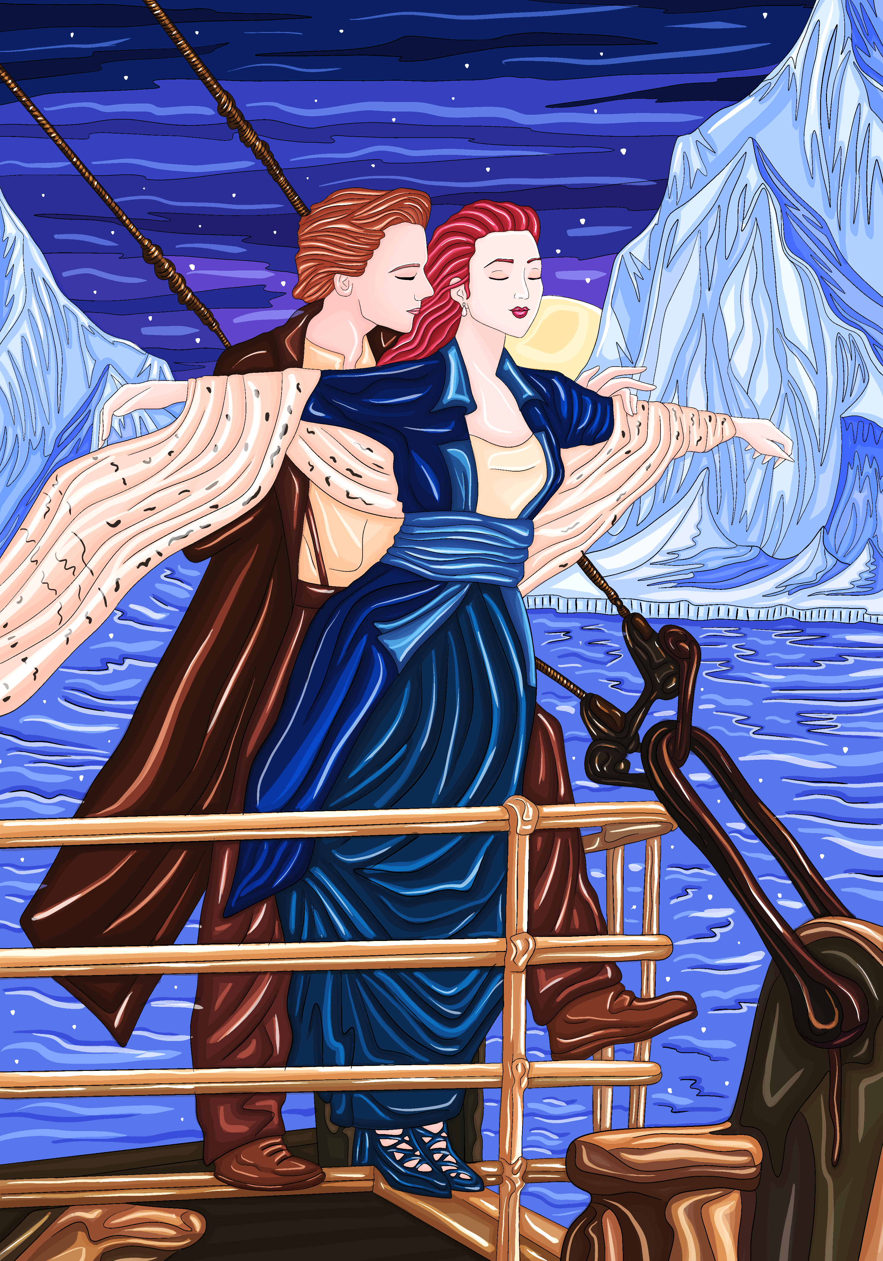 Рекламный постер к фильму "Титаник" (фан-арт)) — Изображение №1 — Иллюстрация на Dprofile