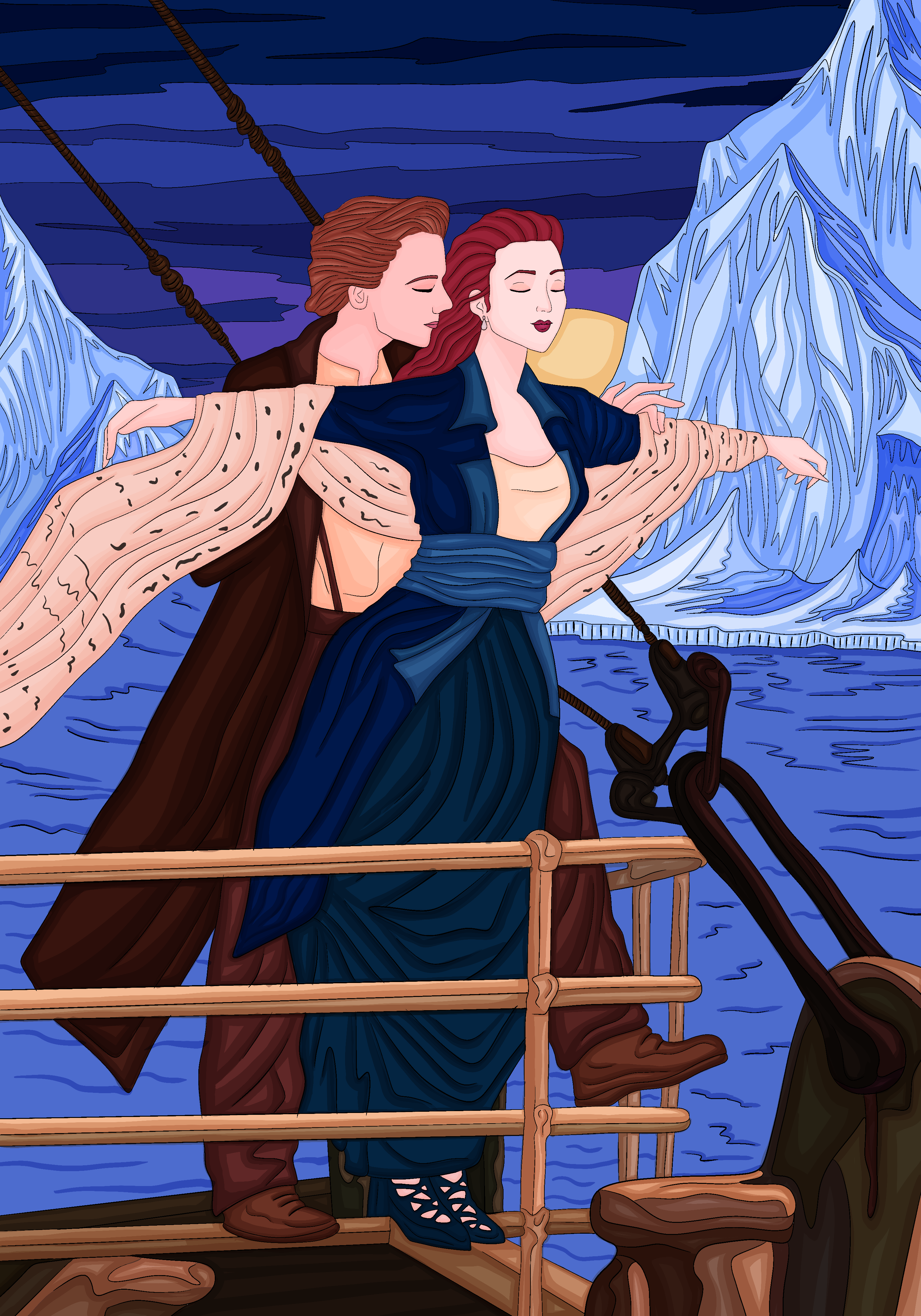 Рекламный постер к фильму "Титаник" (фан-арт)) — Изображение №5 — Иллюстрация на Dprofile