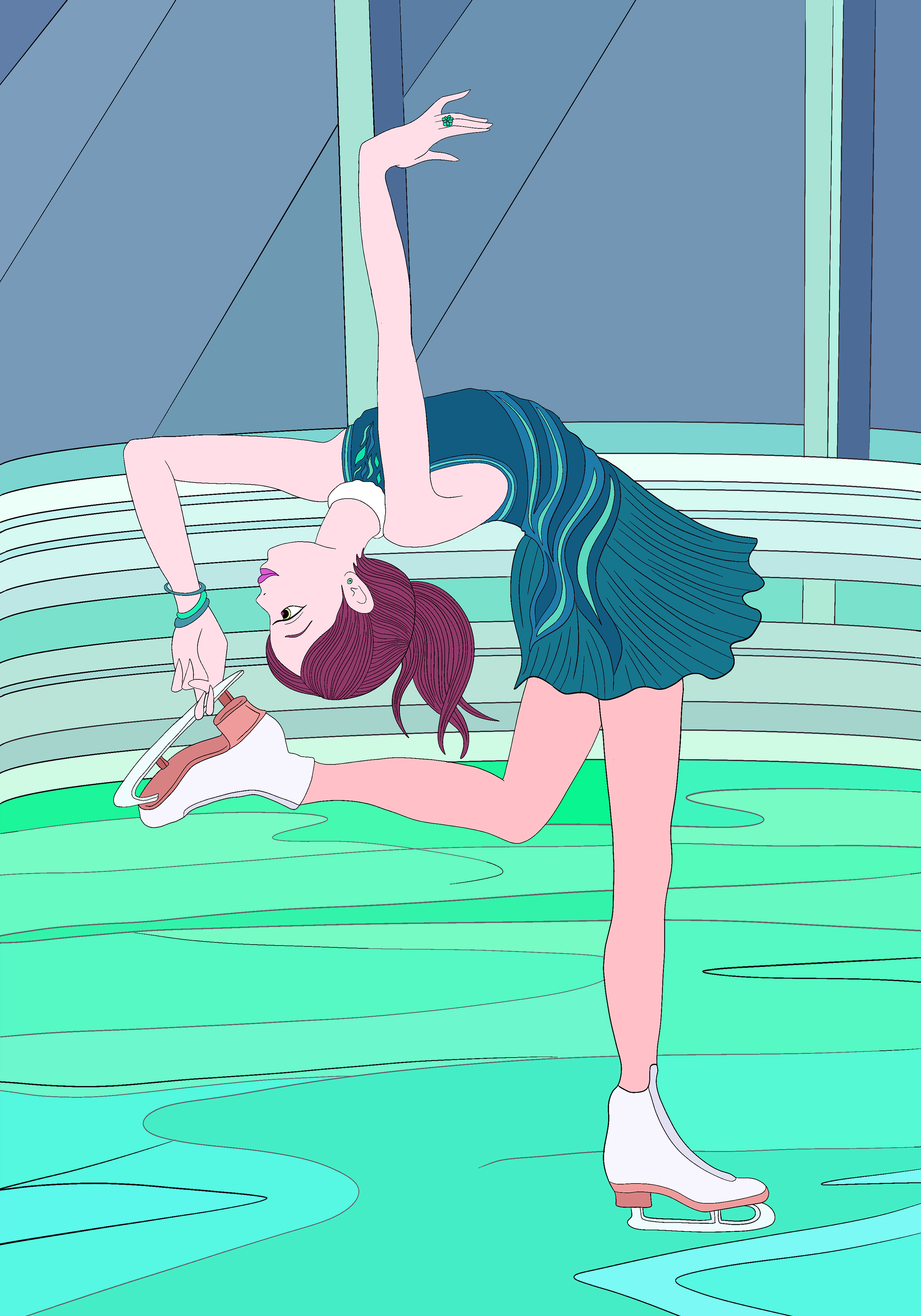 Fashion иллюстрация: спортивная афиша "горячий лед" — Изображение №8 — Брендинг, Иллюстрация на Dprofile