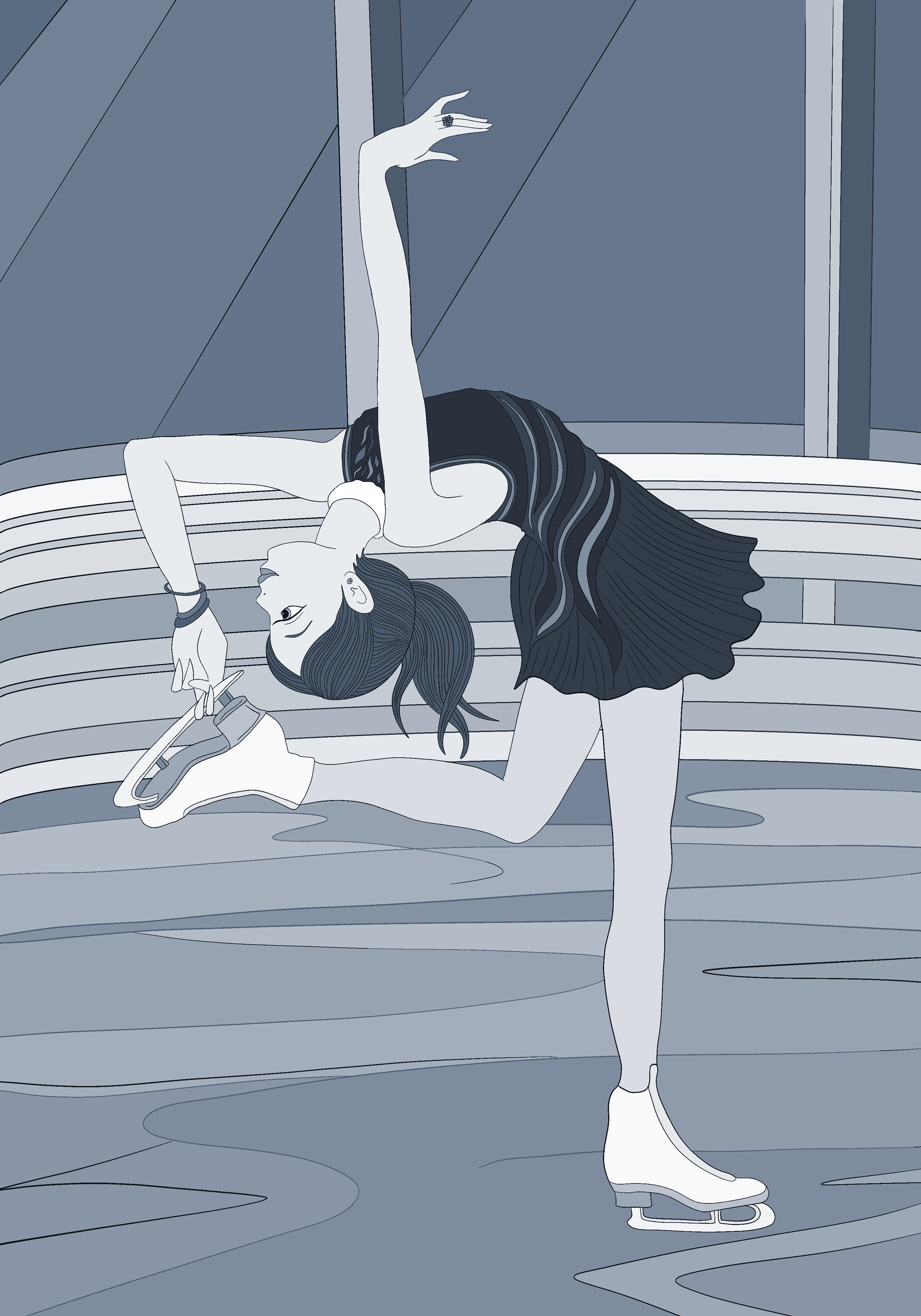 Fashion иллюстрация: спортивная афиша "горячий лед" — Изображение №6 — Брендинг, Иллюстрация на Dprofile