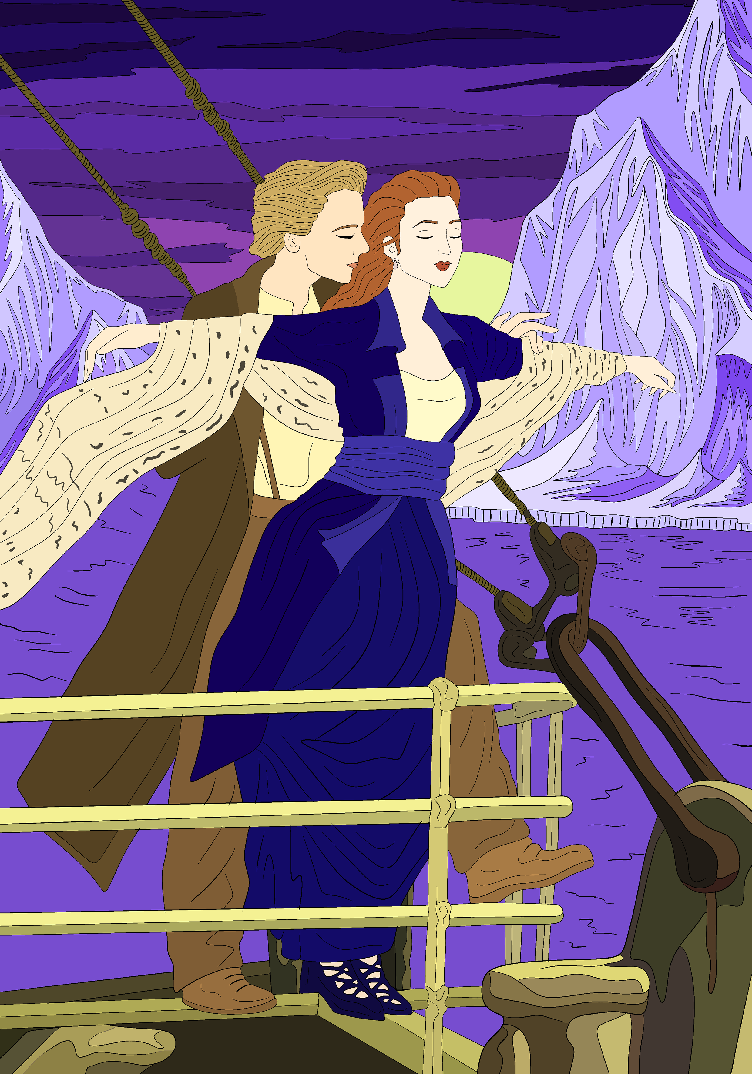 Рекламный постер к фильму "Титаник" (фан-арт)) — Изображение №3 — Иллюстрация на Dprofile