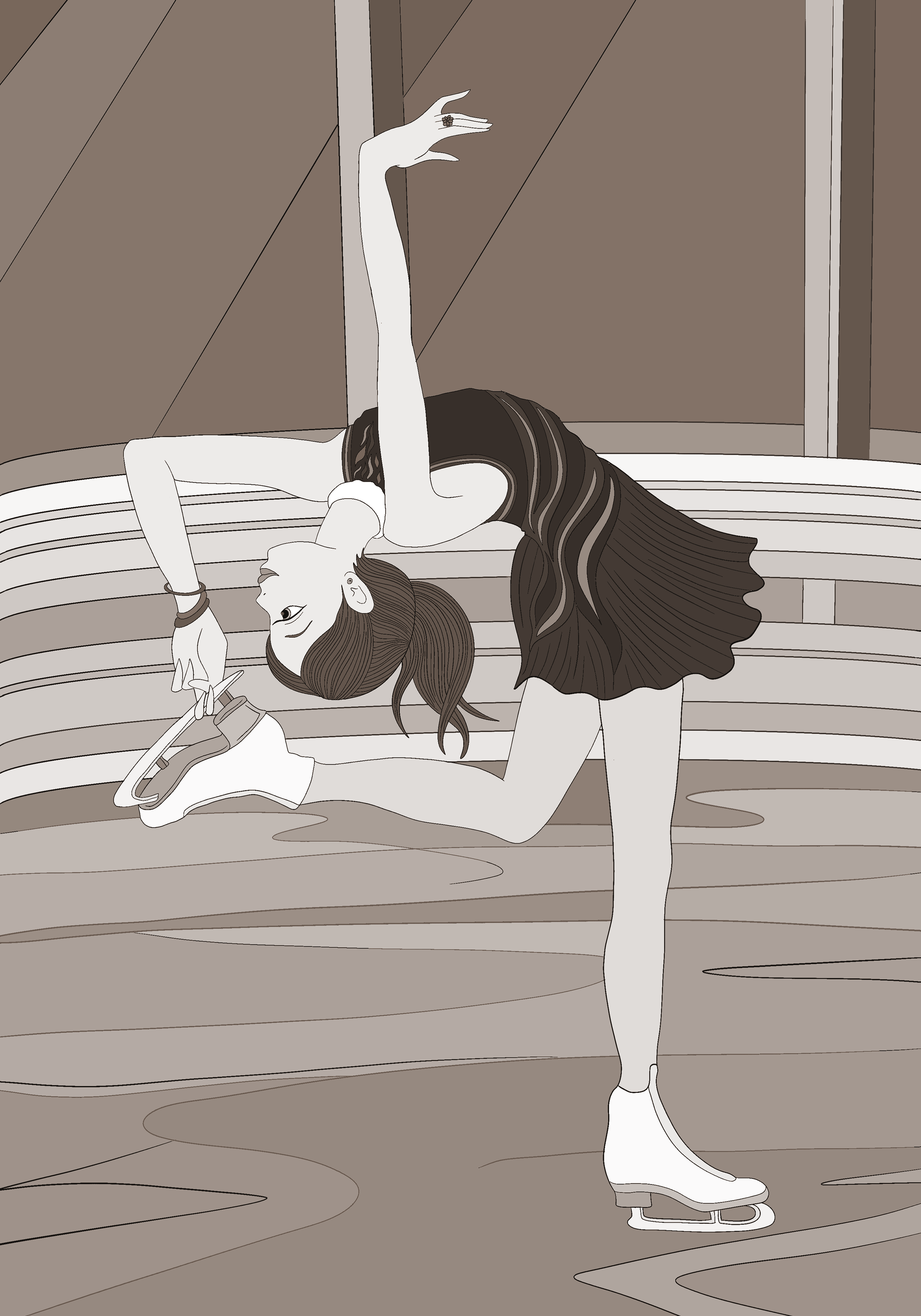 Fashion иллюстрация: спортивная афиша "горячий лед" — Изображение №5 — Брендинг, Иллюстрация на Dprofile