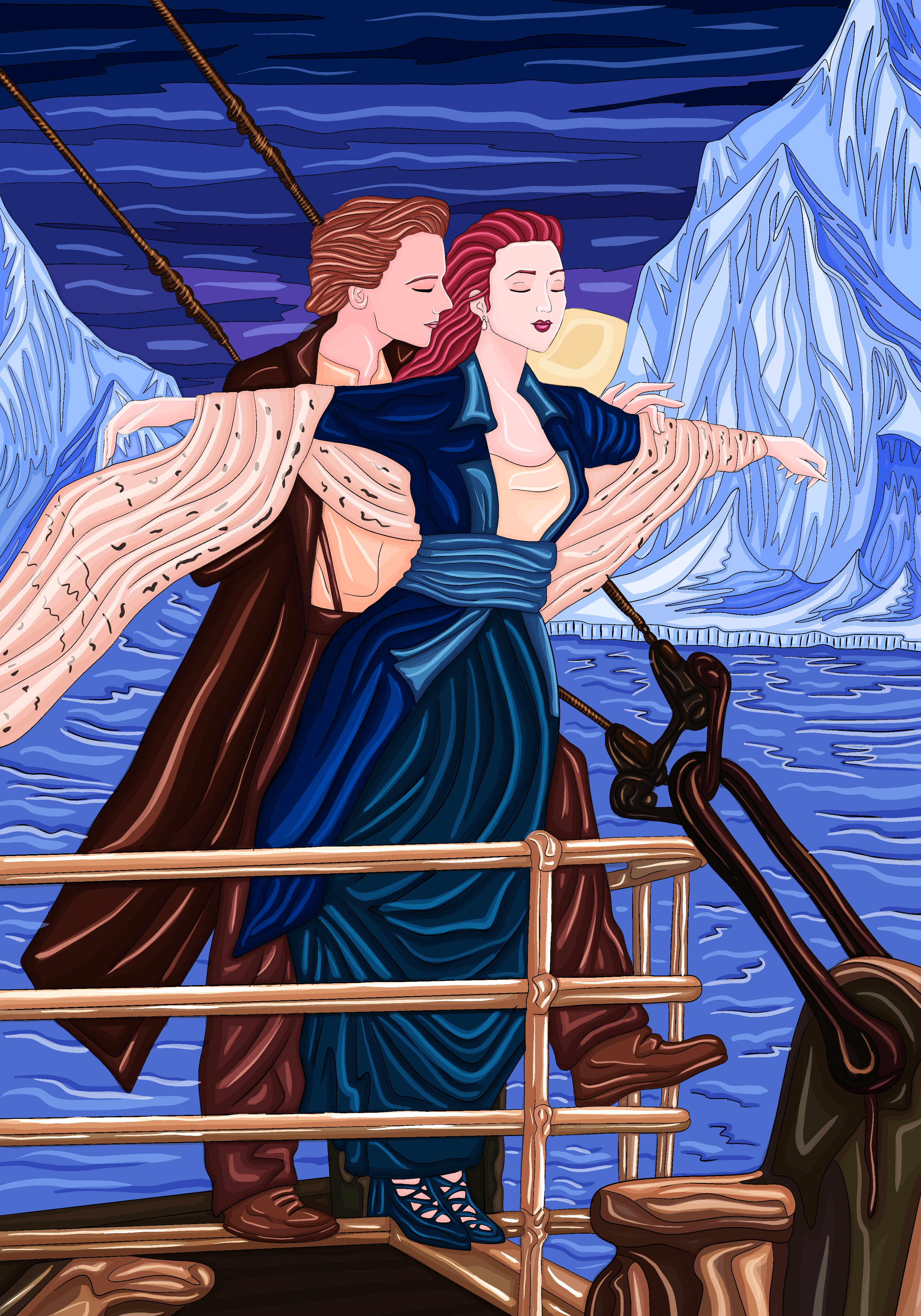 Рекламный постер к фильму "Титаник" (фан-арт)) — Изображение №6 — Иллюстрация на Dprofile