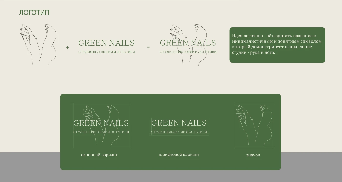 Фирменный стиль студии подологии и эстетики Green Nails — Изображение №3 — Брендинг на Dprofile