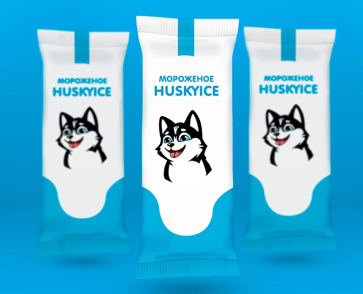 Логотип для мороженого HUSKYICE г.Уссурийск — Брендинг, Графика на Dprofile