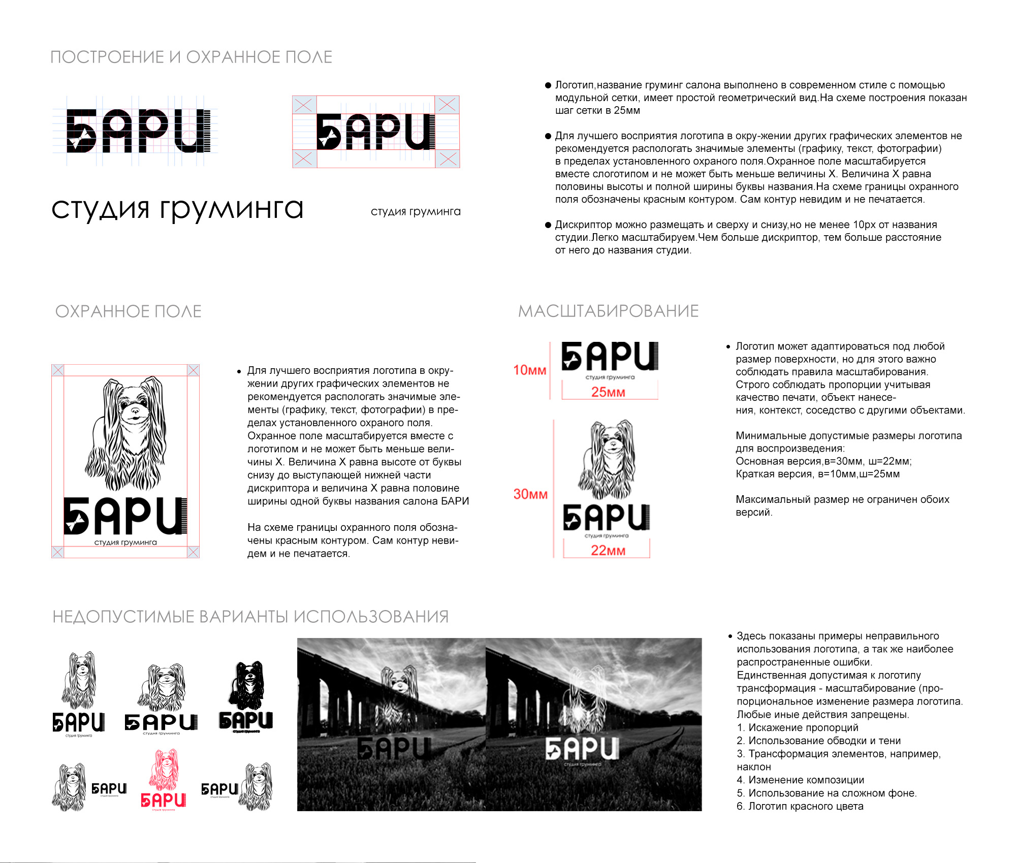 Логотип для студии груминга "БАРИ" — Изображение №6 — Брендинг, Графика на Dprofile