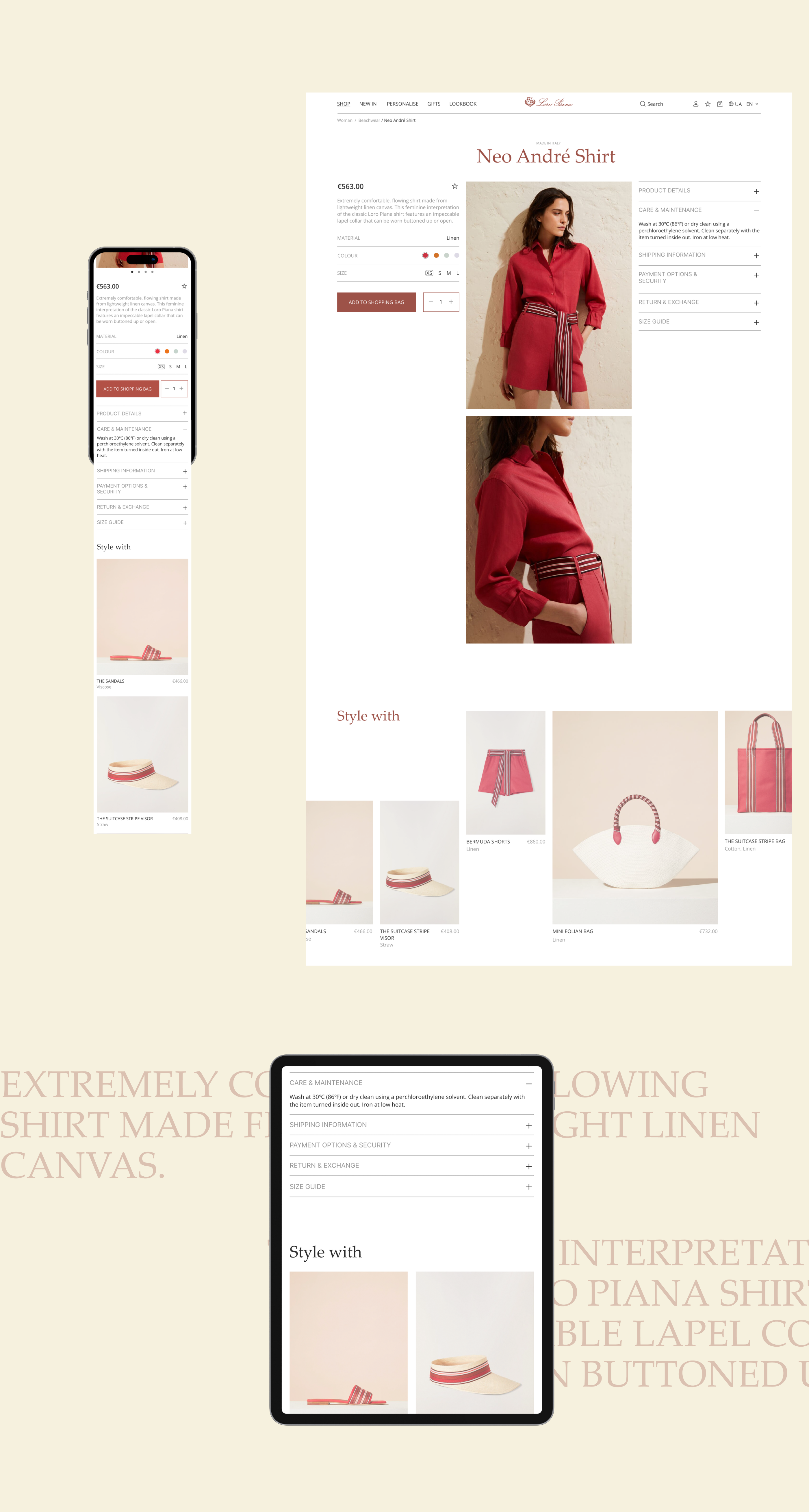 LORO PIANA / E-commerce redesign — Изображение №6 — Интерфейсы на Dprofile