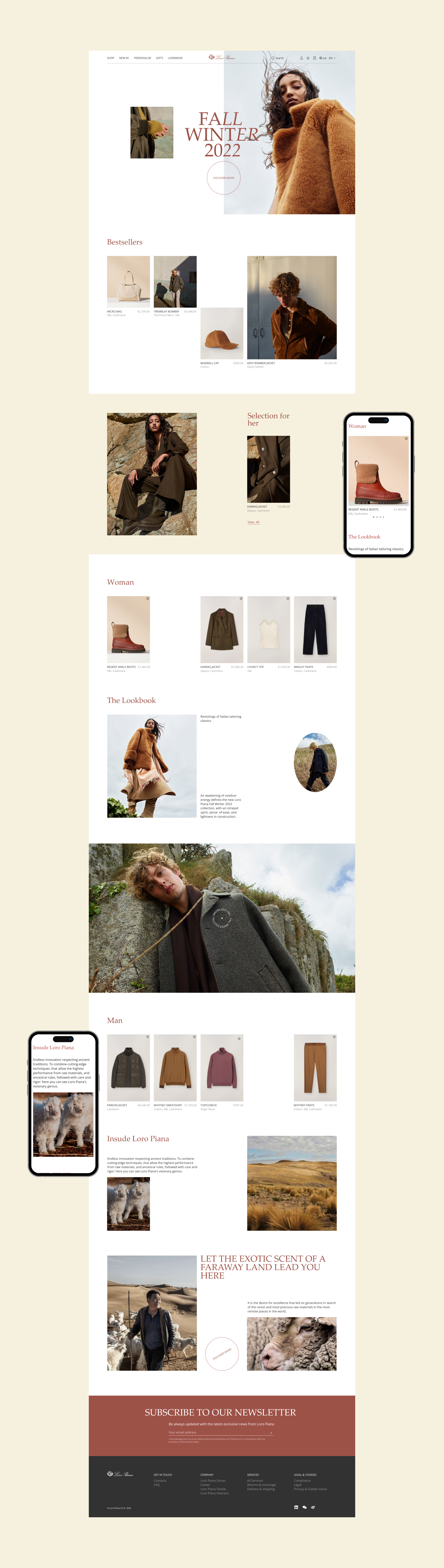 LORO PIANA / E-commerce redesign — Изображение №2 — Интерфейсы на Dprofile