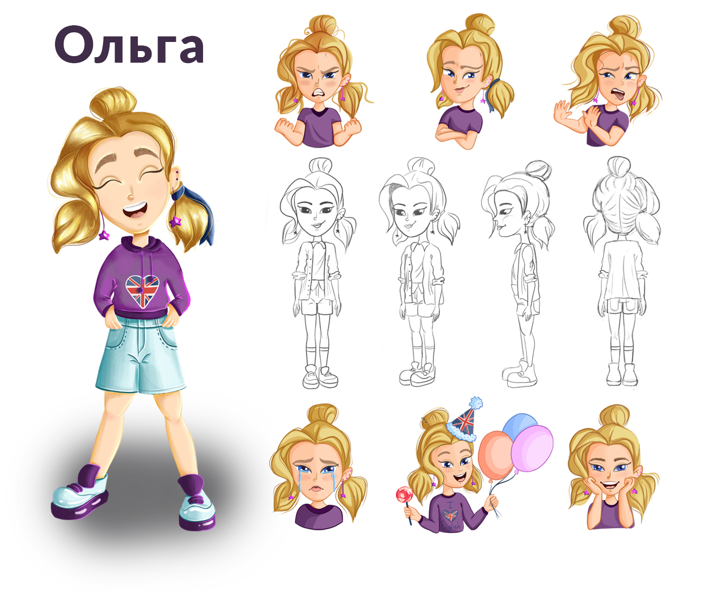 SkyKids. Разработка маскота для онлайн школы — Изображение №5 — Брендинг, Иллюстрация на Dprofile