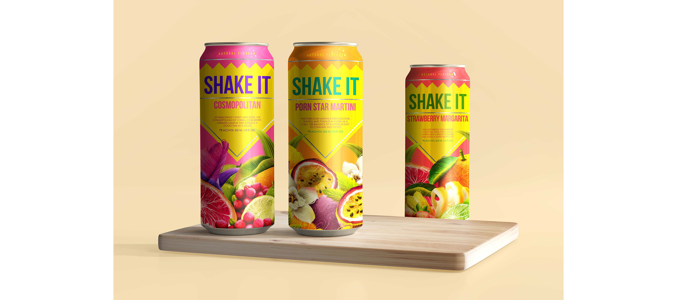 SHAKE IT | Fruit cocktails | Packaging — Изображение №8 — Брендинг, Иллюстрация на Dprofile