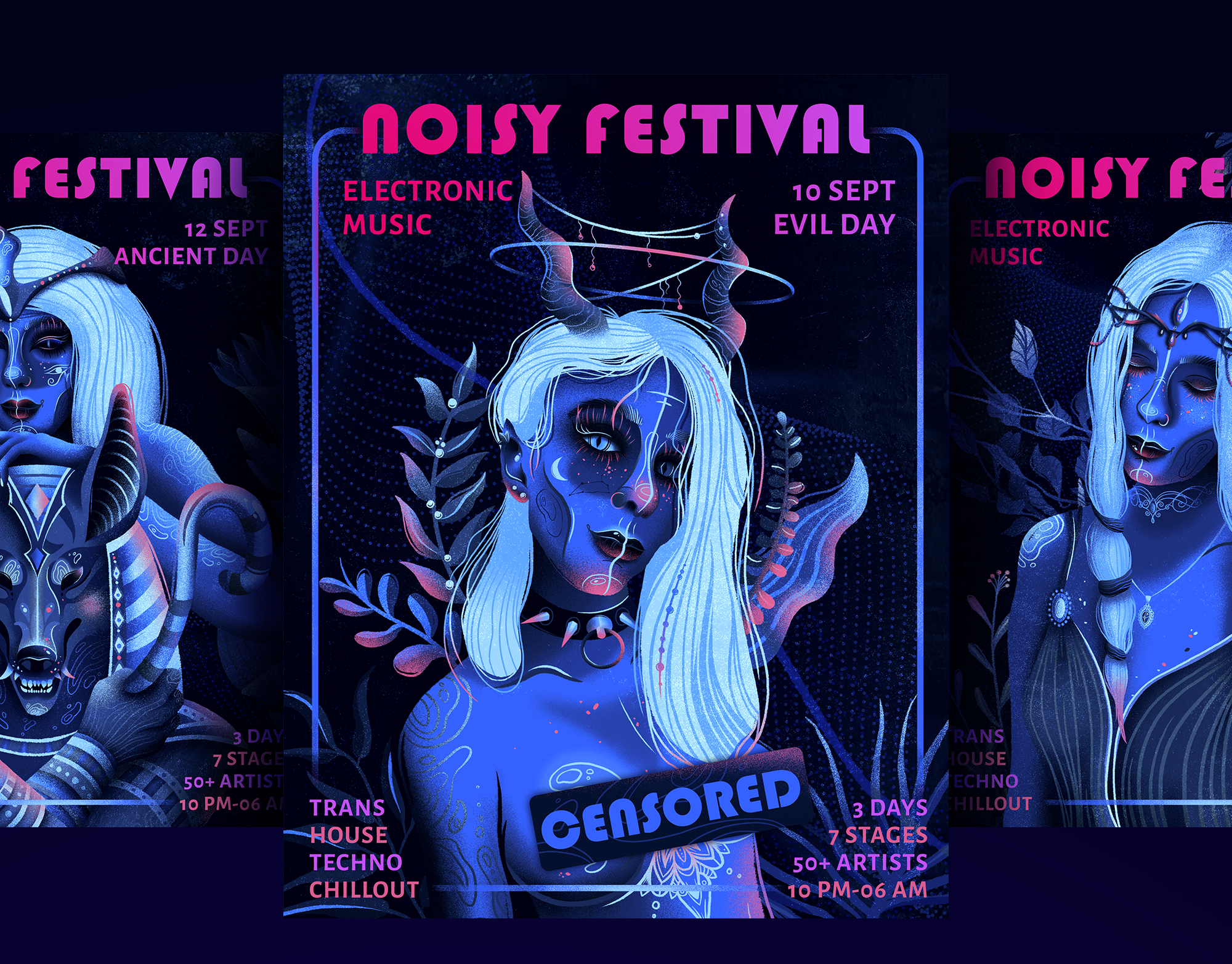 NOISY MUSIC FESTIVAL | Poster designs | Illustration — Изображение №3 — Брендинг, Иллюстрация на Dprofile