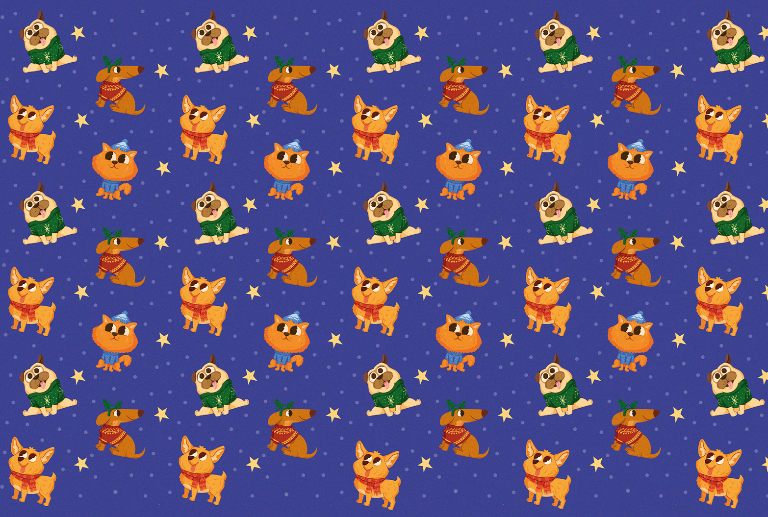 Новогодние паттерны. Детская иллюстрация — Изображение №8 — Иллюстрация на Dprofile