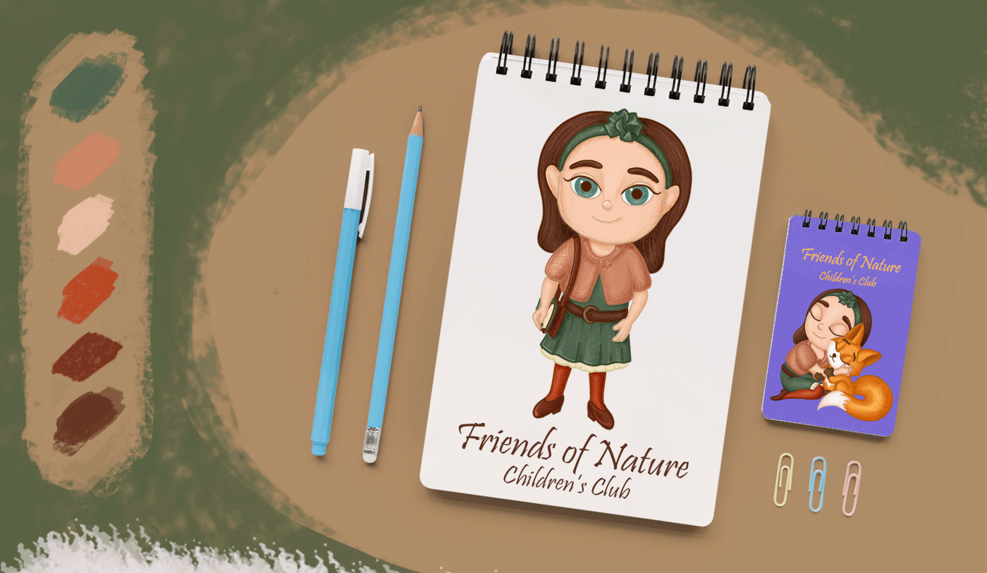 Friends of Nature Children's Club identity personage — Изображение №4 — Брендинг, Иллюстрация на Dprofile