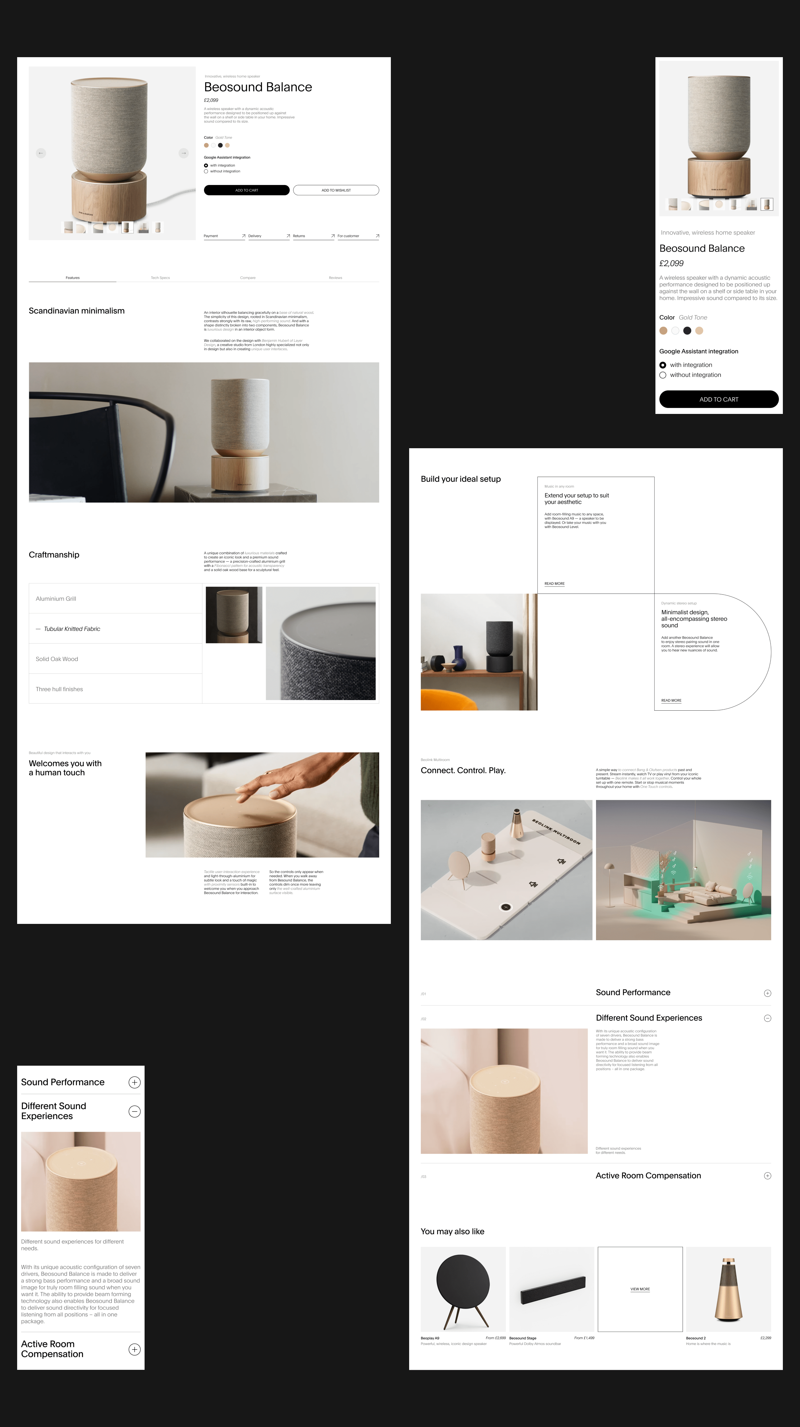 Bang&Olufsen | E-commerce redesign — Изображение №7 — Интерфейсы, Графика на Dprofile