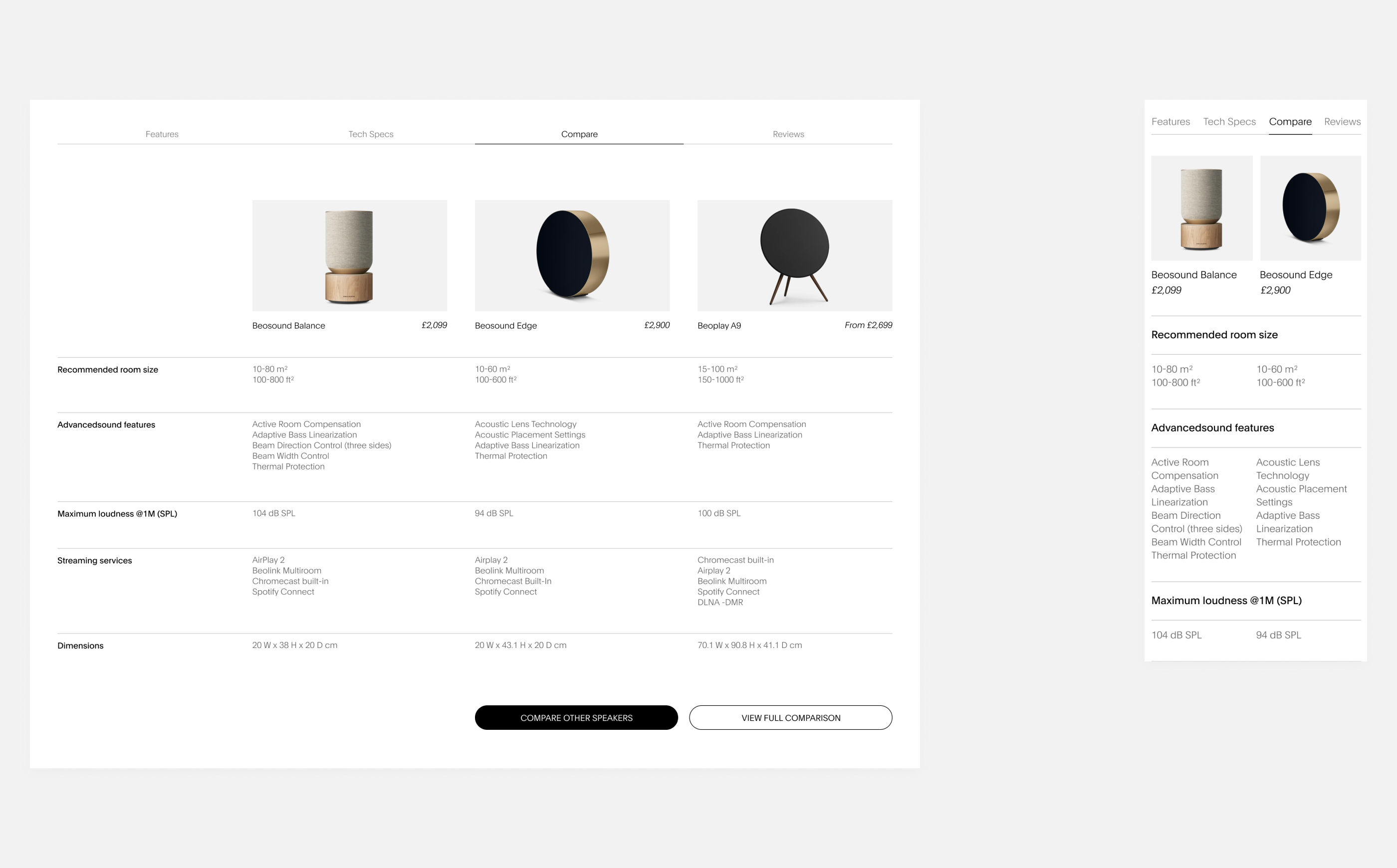 Bang&Olufsen | E-commerce redesign — Изображение №8 — Интерфейсы, Графика на Dprofile