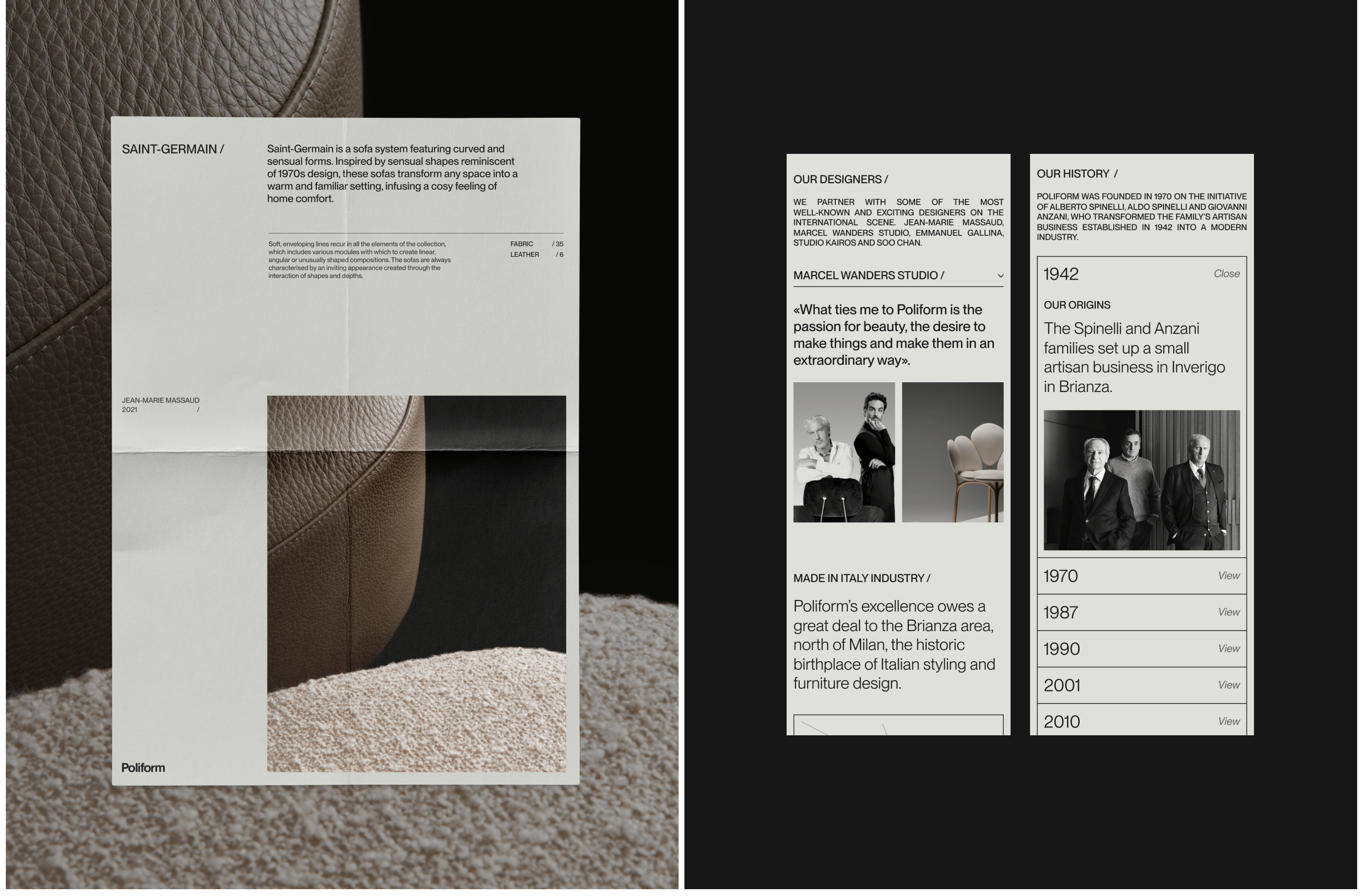 Poliform | corporate redesign — Изображение №11 — Интерфейсы, Графика на Dprofile