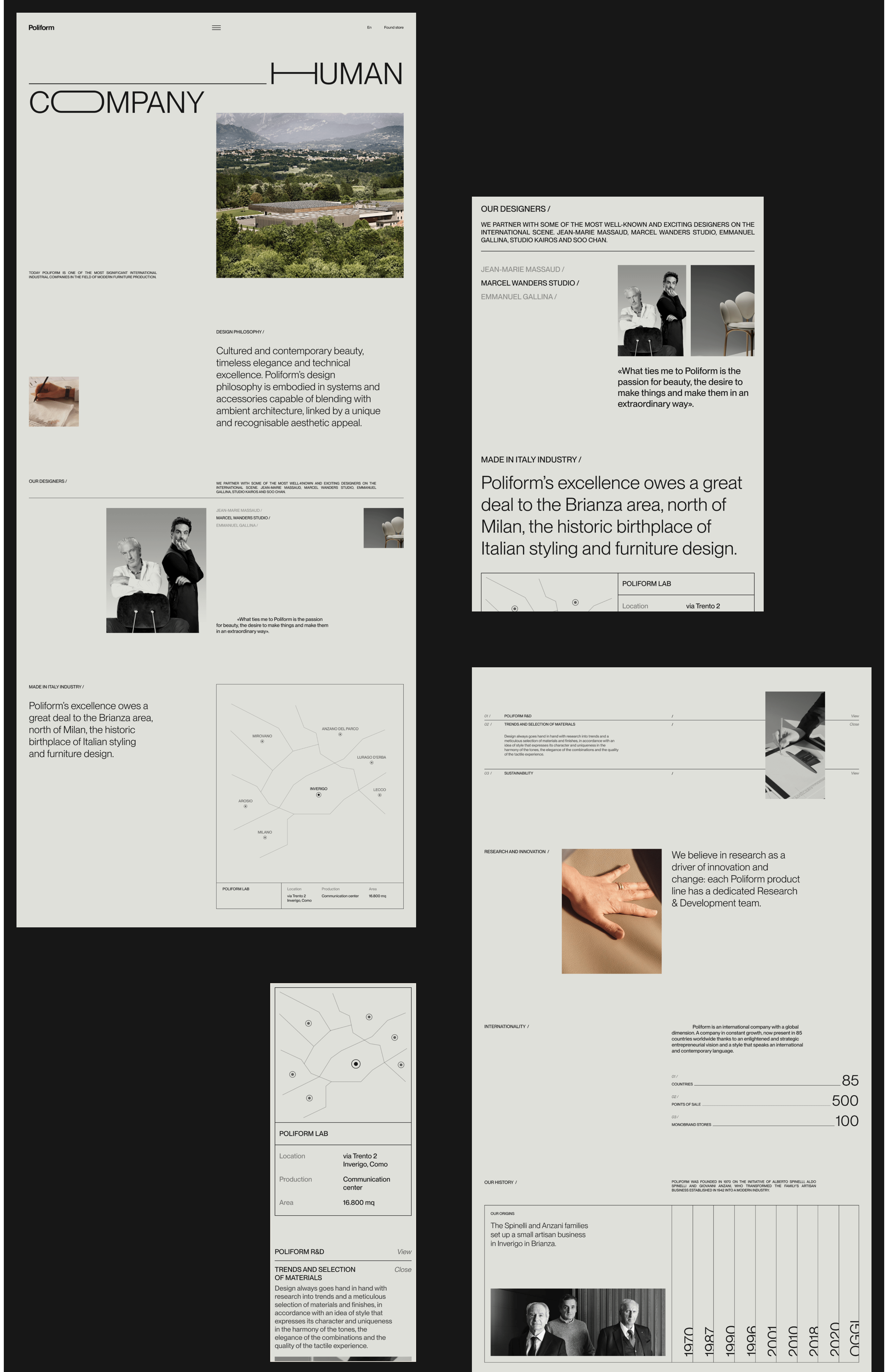 Poliform | corporate redesign — Изображение №5 — Интерфейсы, Графика на Dprofile