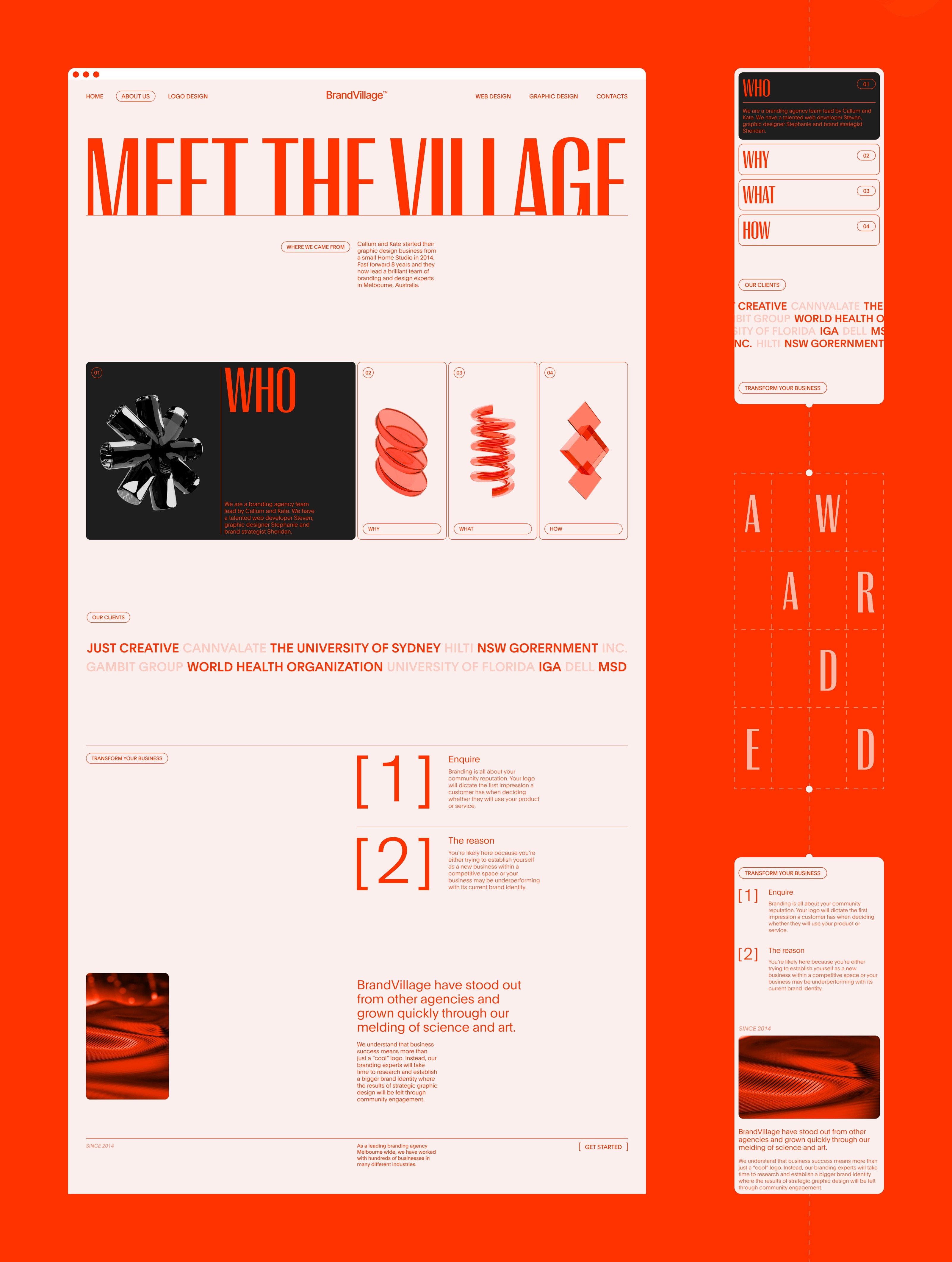 Brand Village | digital agency redesign — Изображение №6 — Интерфейсы, Брендинг на Dprofile