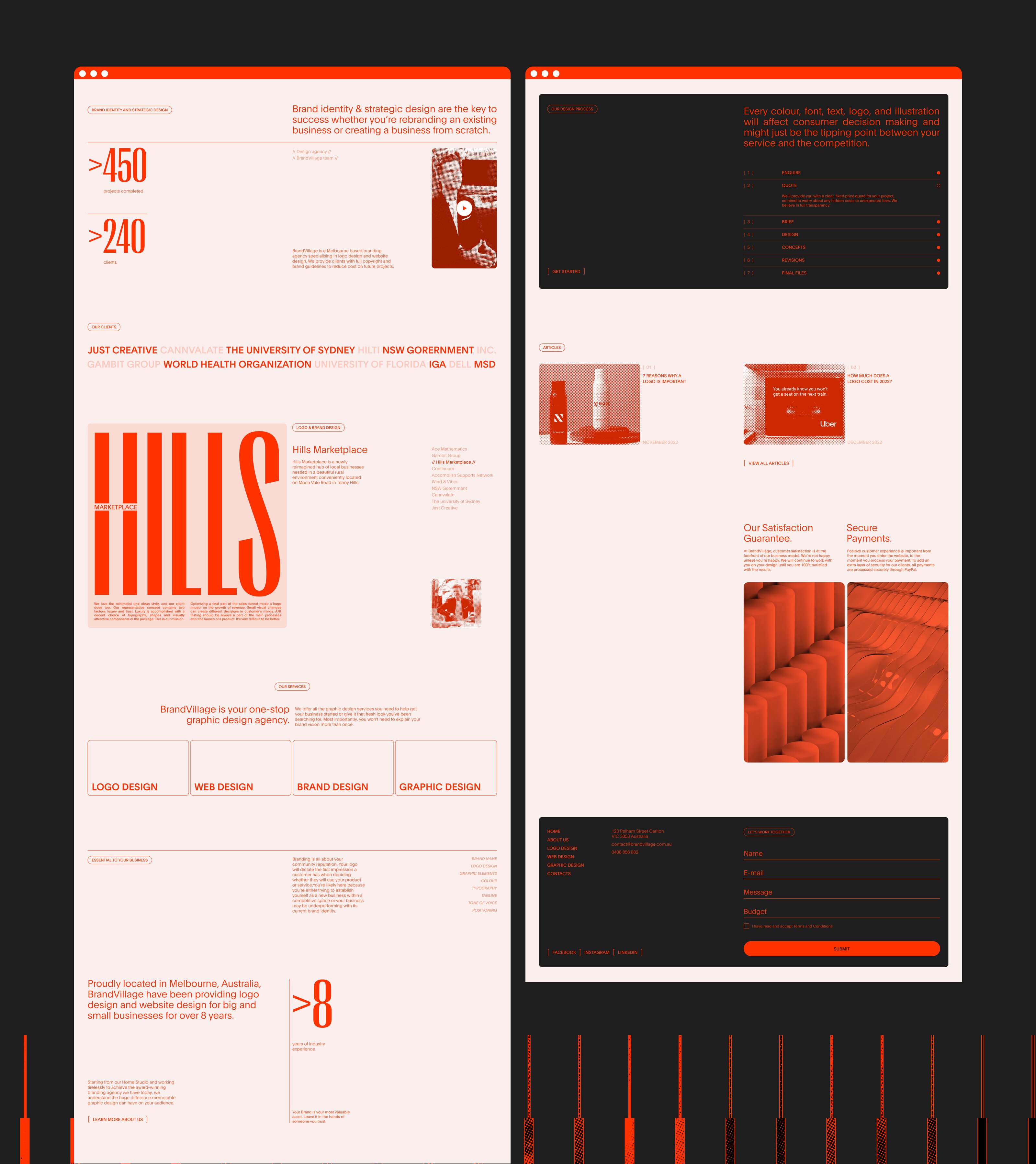 Brand Village | digital agency redesign — Изображение №4 — Интерфейсы, Брендинг на Dprofile