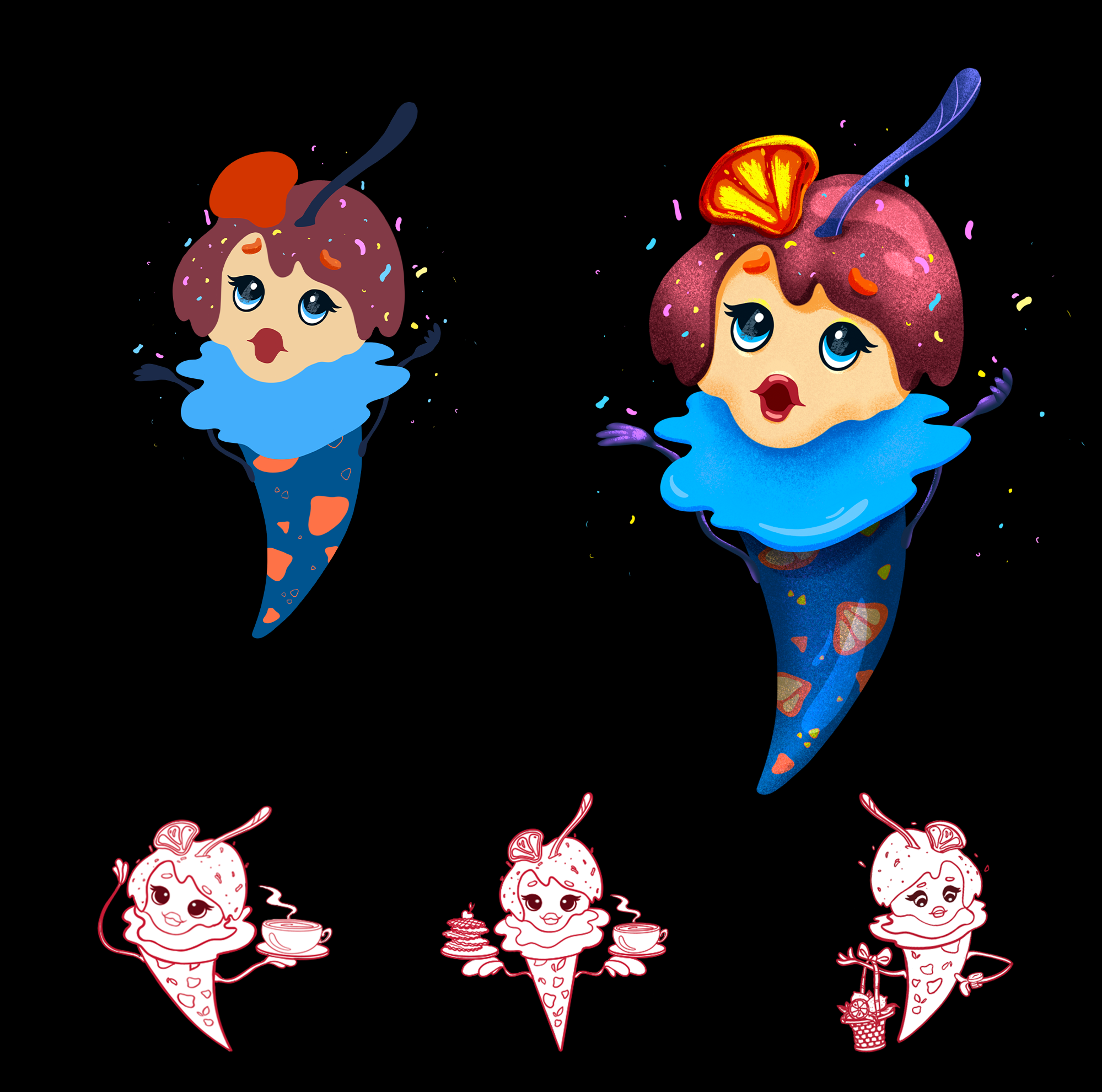 Gelateria "Patricia" — Изображение №13 — Брендинг, Иллюстрация на Dprofile