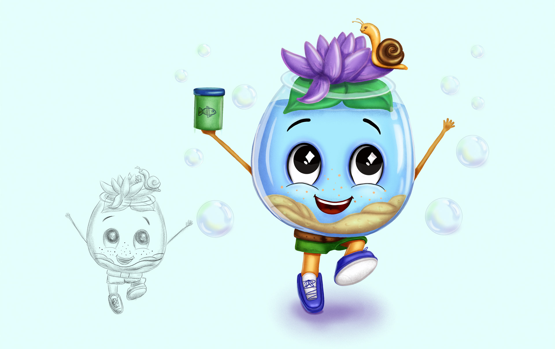 Character design for aquarium store — Изображение №7 — Иллюстрация, Маркетинг на Dprofile