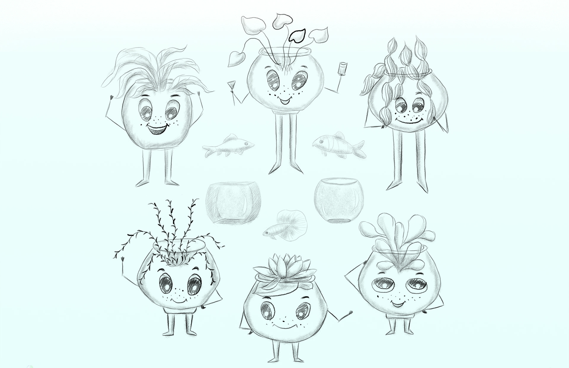 Character design for aquarium store — Изображение №4 — Иллюстрация, Маркетинг на Dprofile
