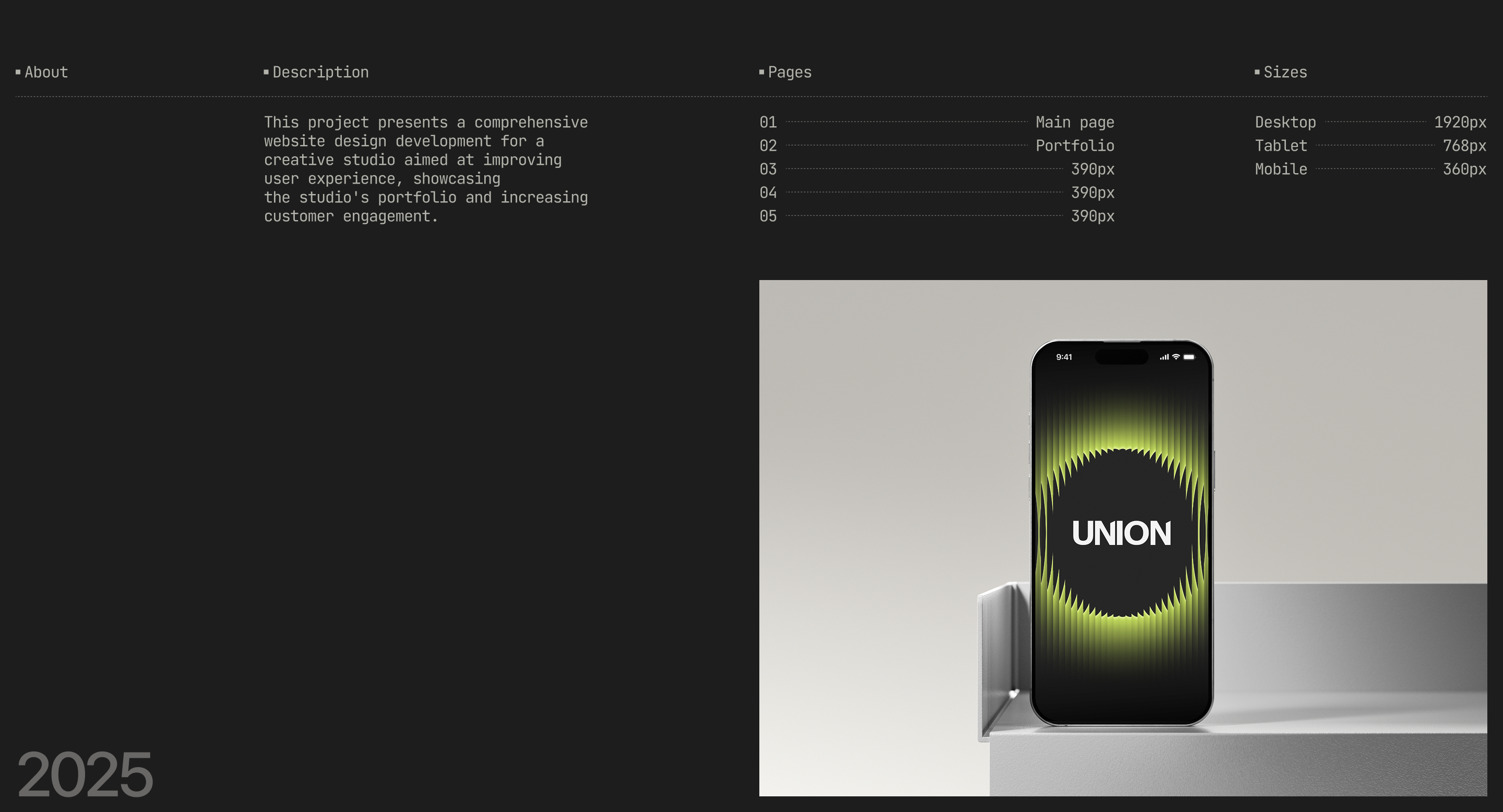 UNION | Digital studio — Изображение №2 — Интерфейсы, Графика на Dprofile
