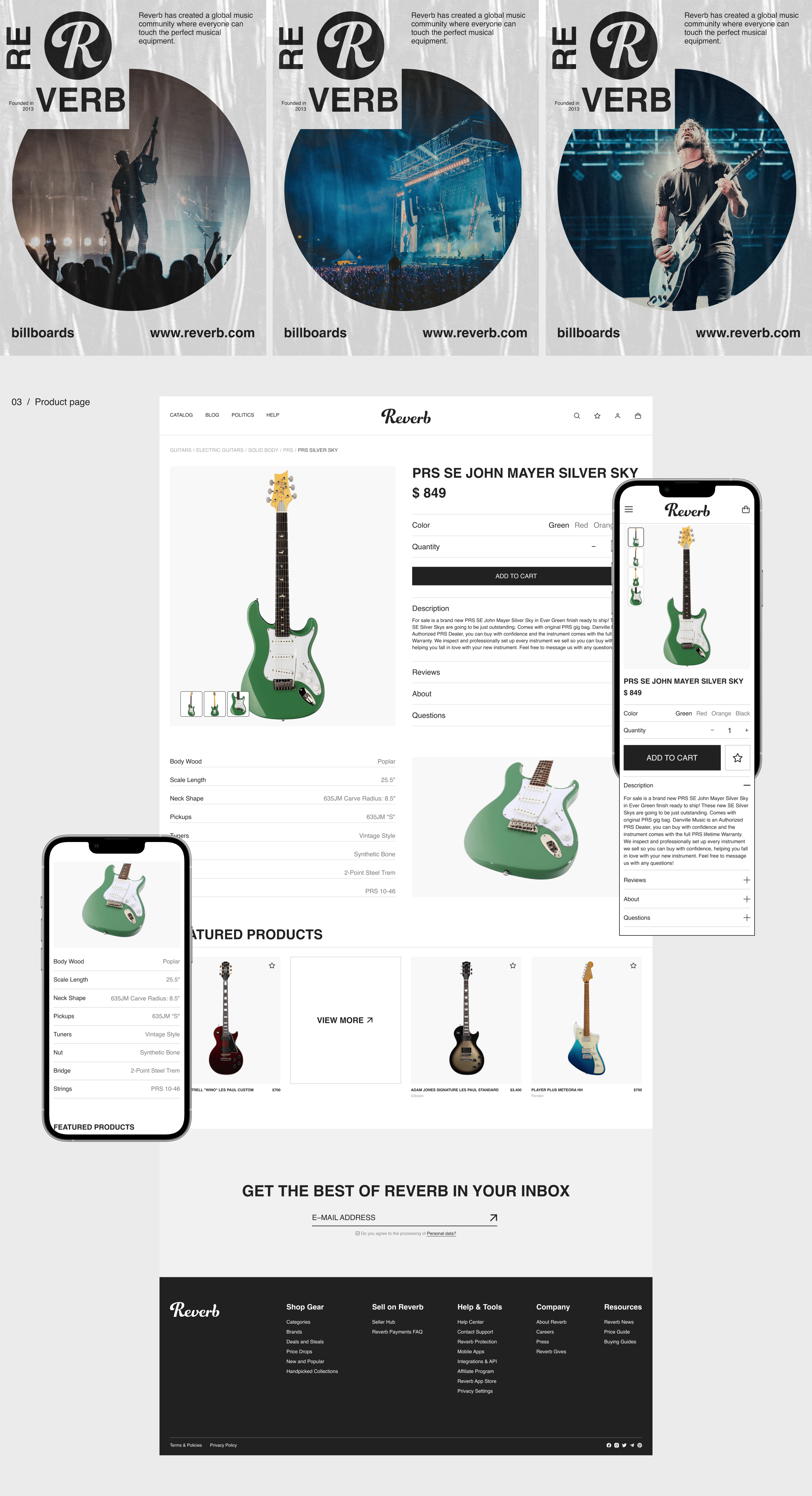 REVERB | E-commerce Redesign Concept — Изображение №4 — Интерфейсы на Dprofile