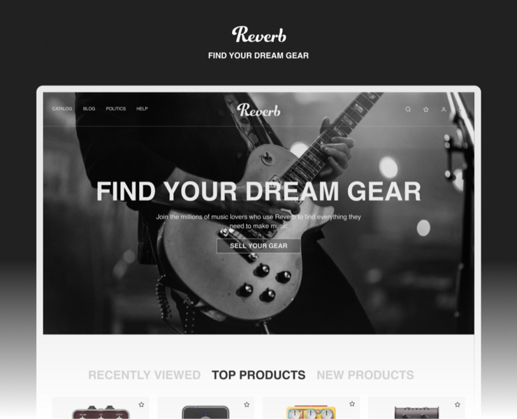 REVERB | E-commerce Redesign Concept — Интерфейсы на Dprofile