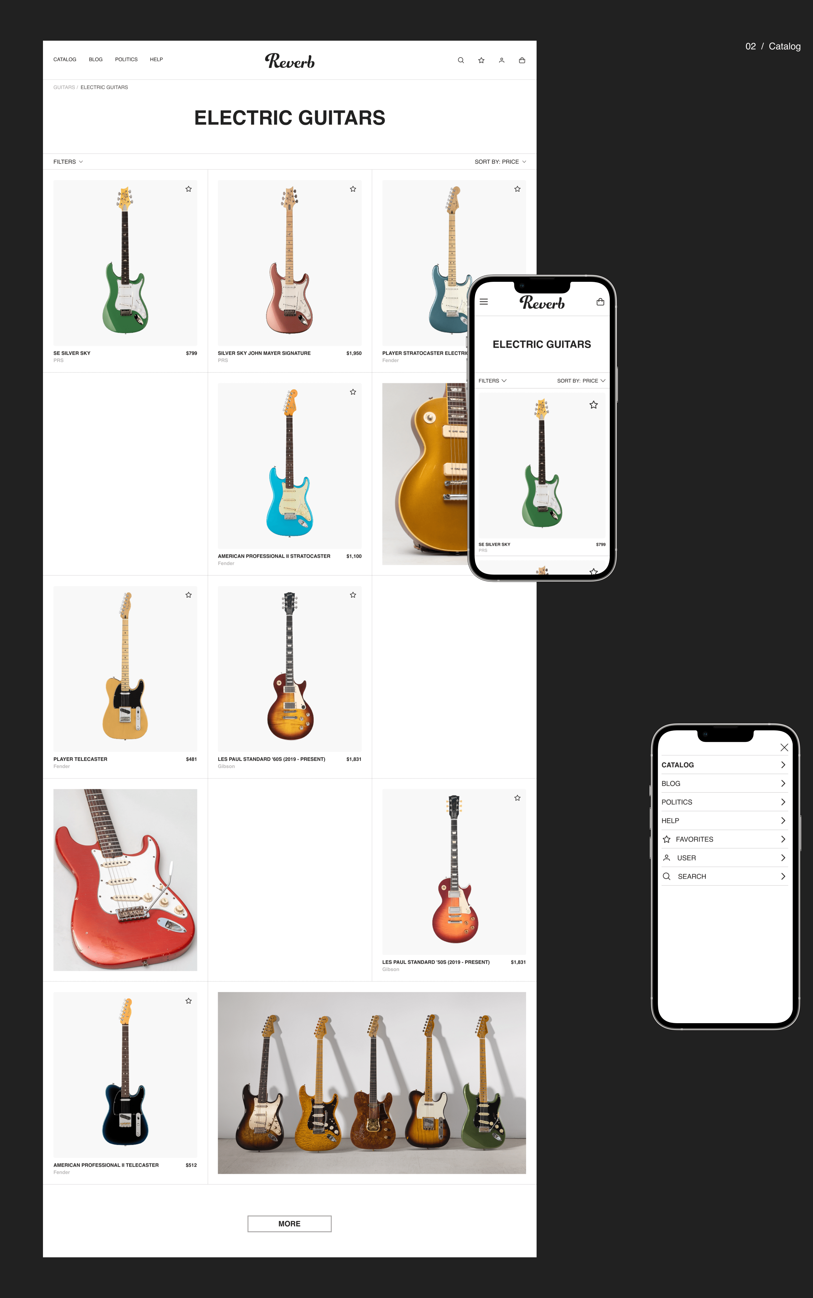 REVERB | E-commerce Redesign Concept — Изображение №3 — Интерфейсы на Dprofile
