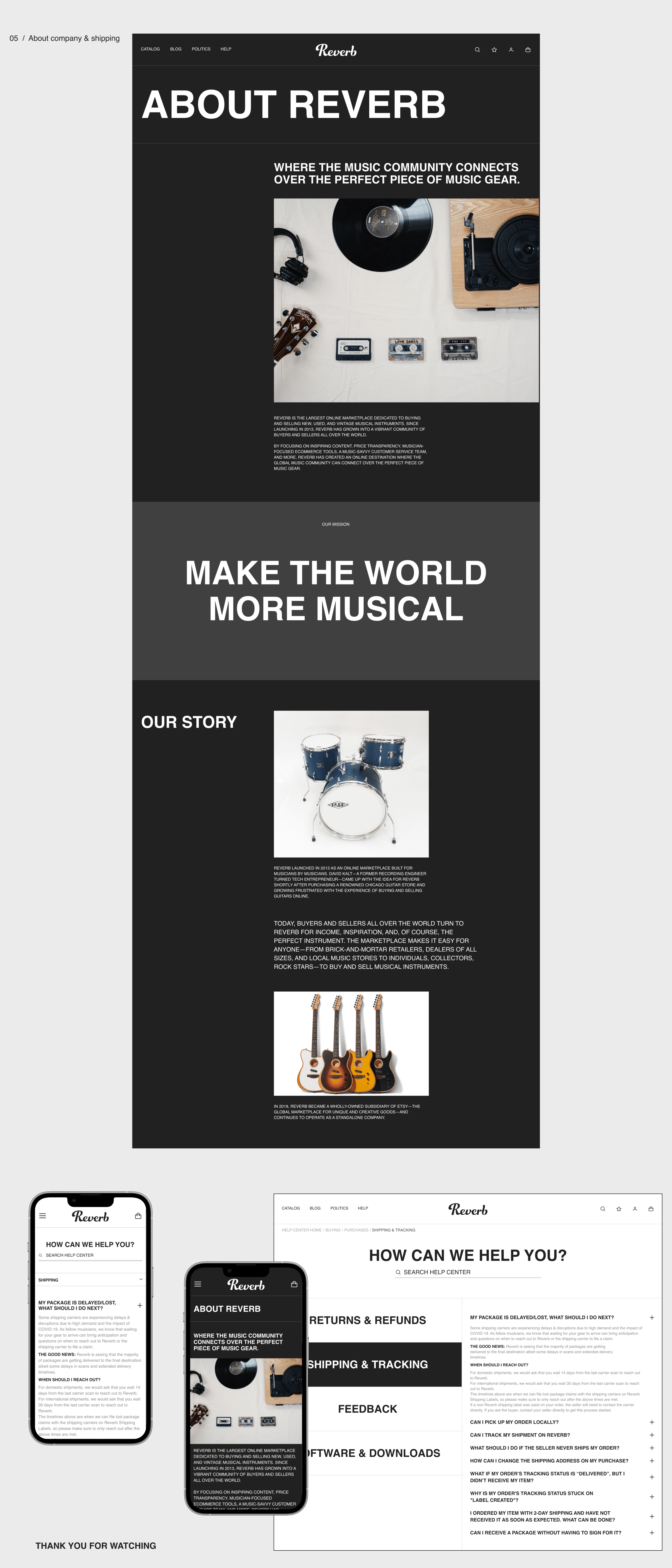 REVERB | E-commerce Redesign Concept — Изображение №6 — Интерфейсы на Dprofile