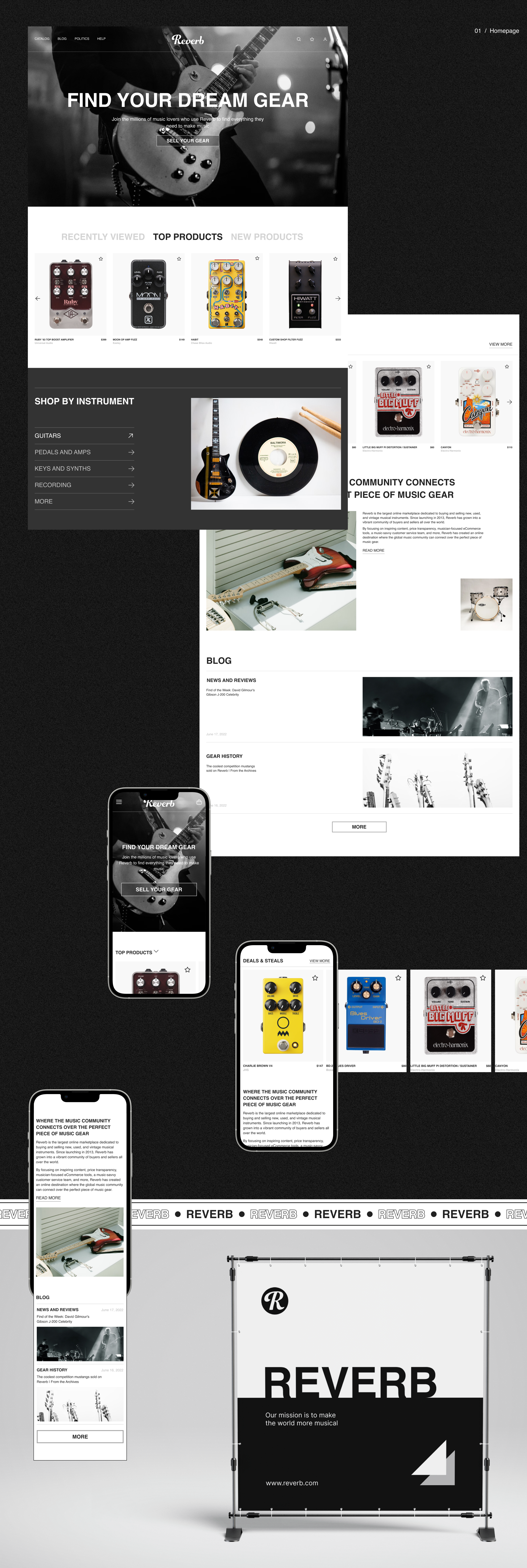 REVERB | E-commerce Redesign Concept — Изображение №2 — Интерфейсы на Dprofile