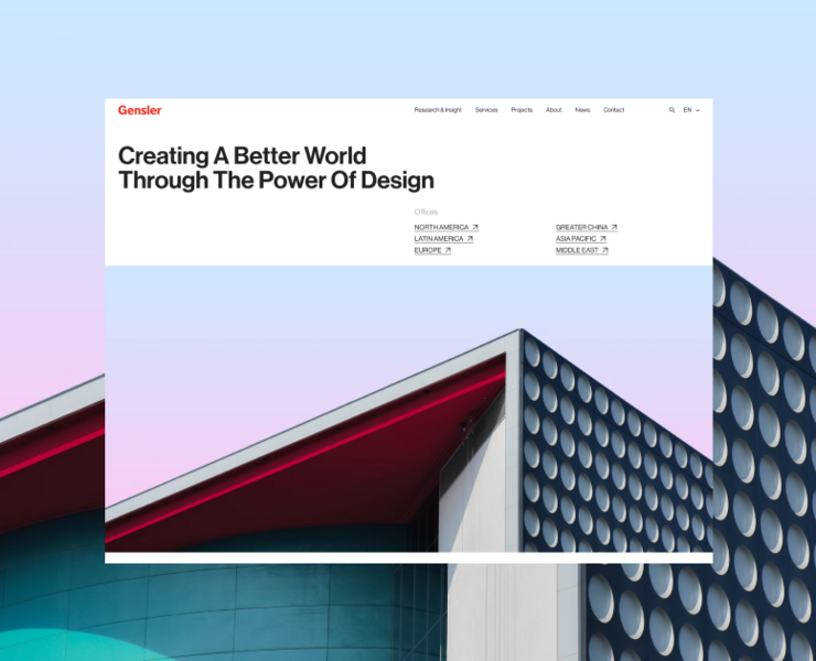 Gensler | Corporative Website — Интерфейсы на Dprofile