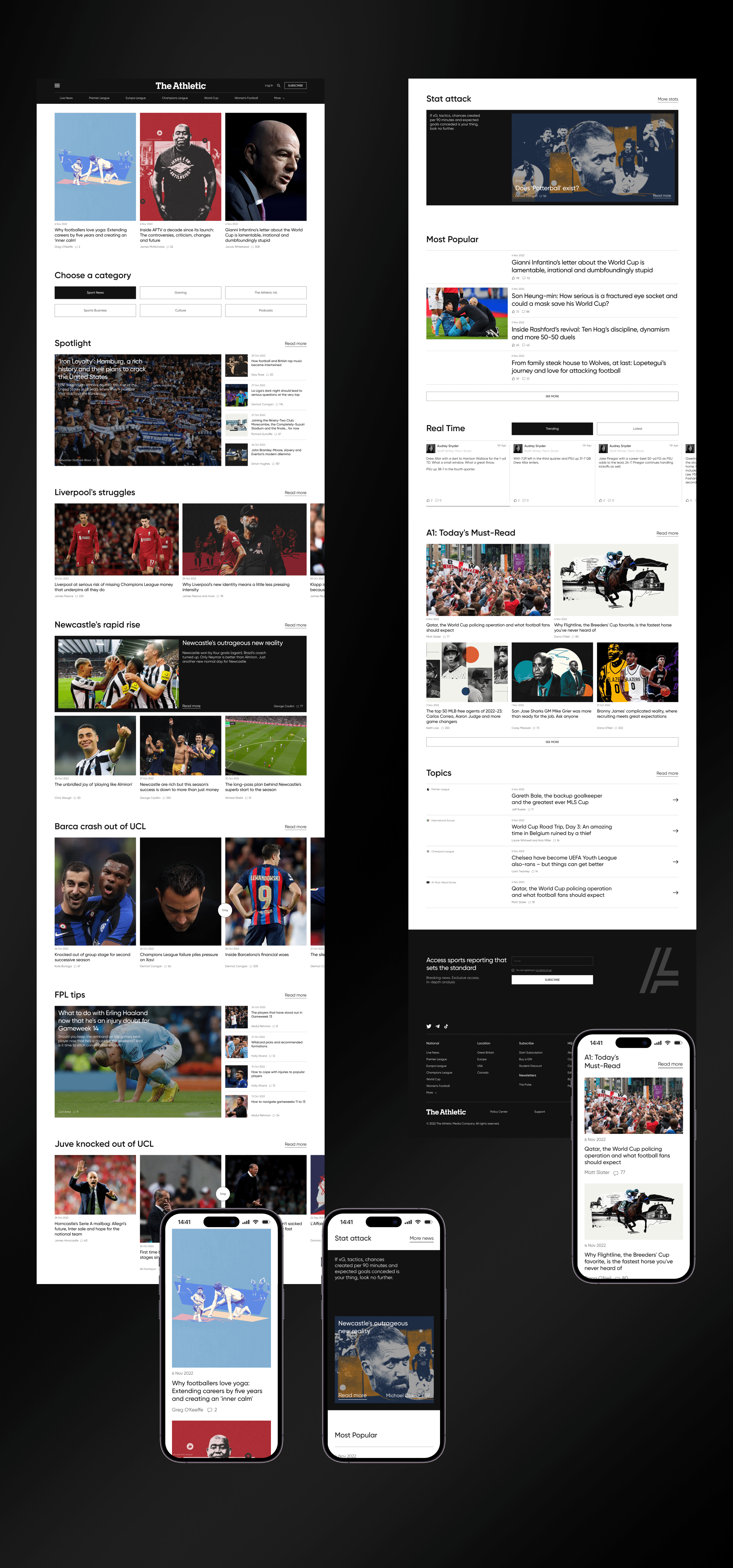 The Athletic | News Website — Изображение №2 — Интерфейсы на Dprofile