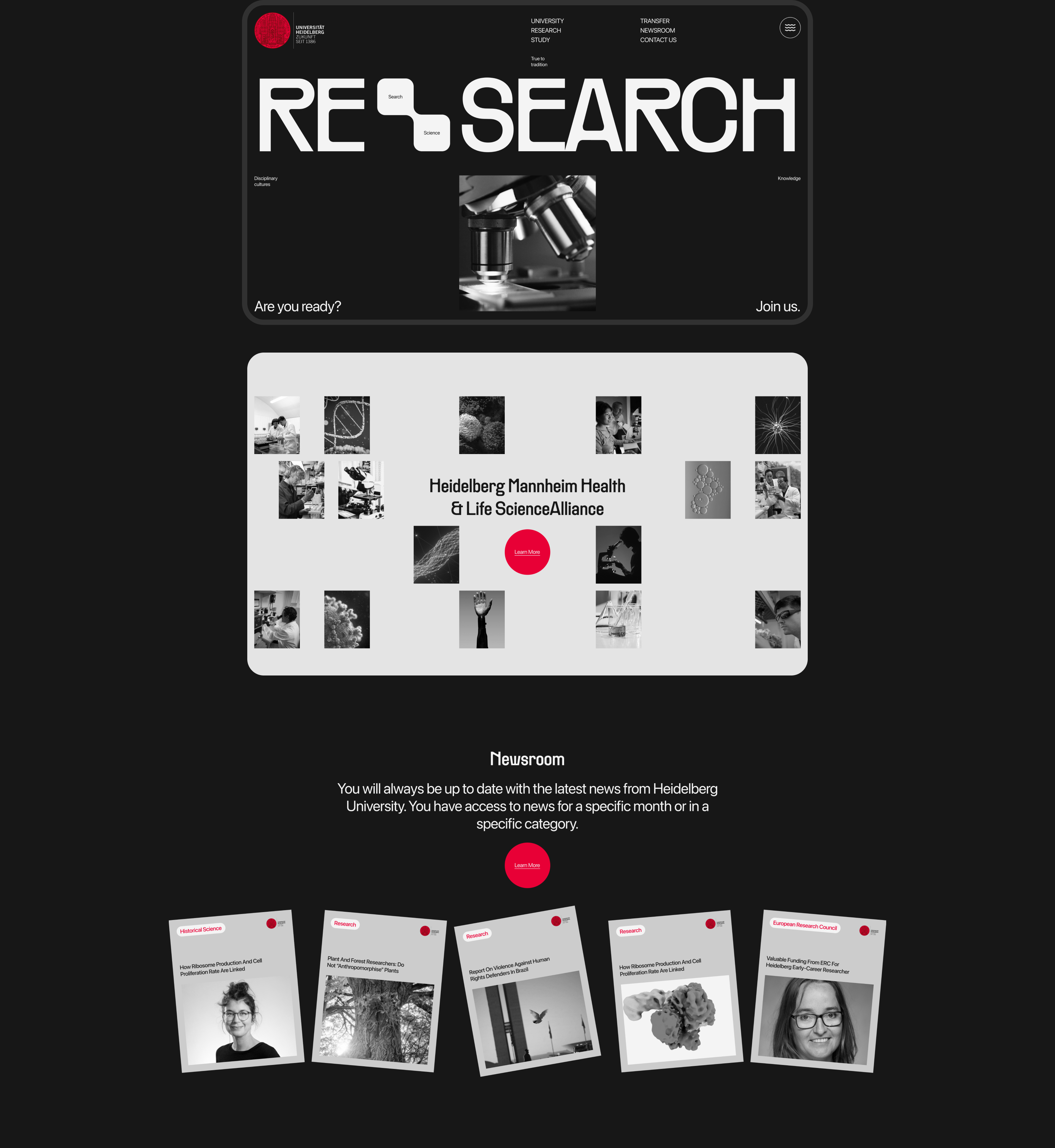 Heidelberg University | Redesign concept — Изображение №9 — Интерфейсы на Dprofile