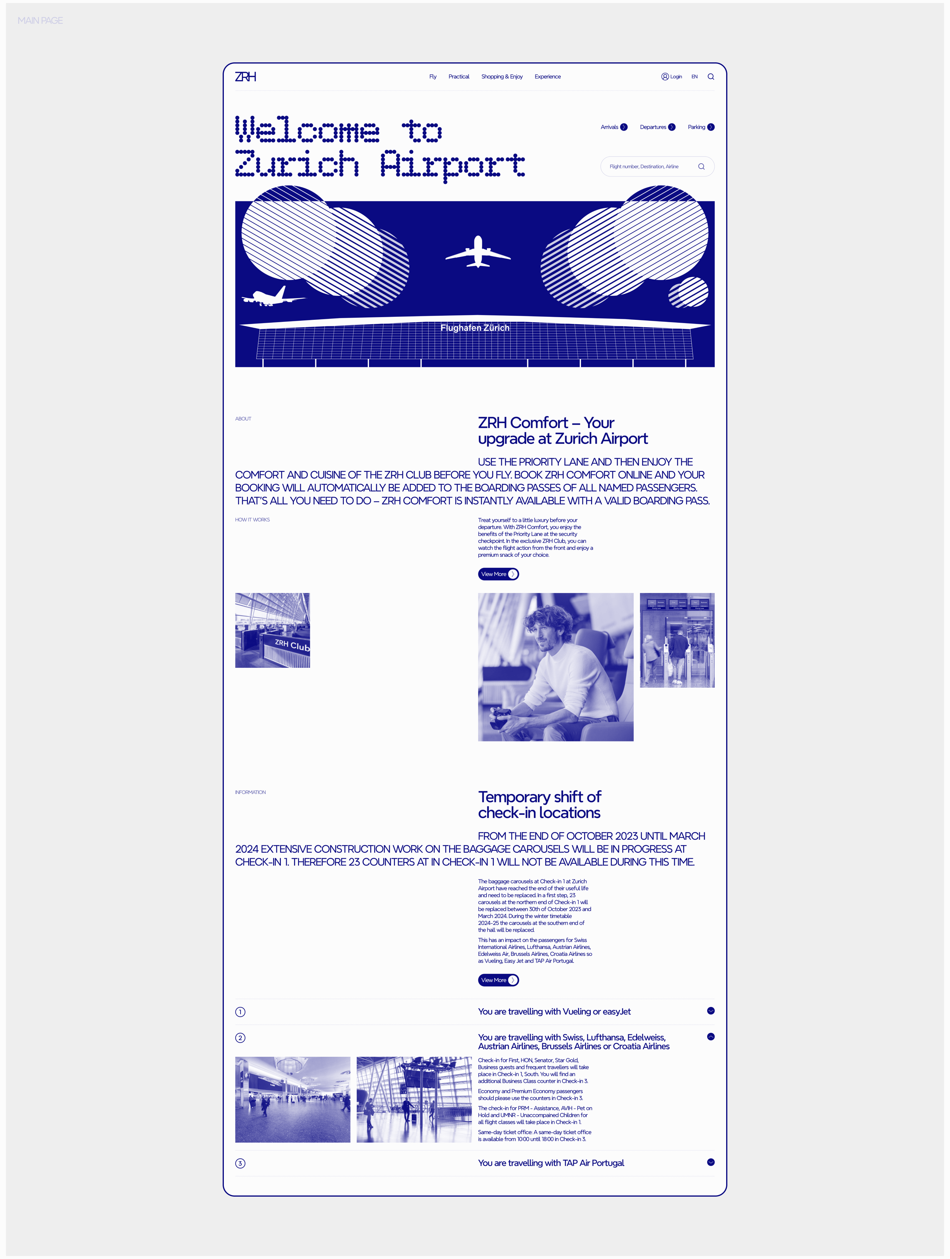 Zurich Airport | Redesign concept — Изображение №4 — Интерфейсы, Брендинг на Dprofile