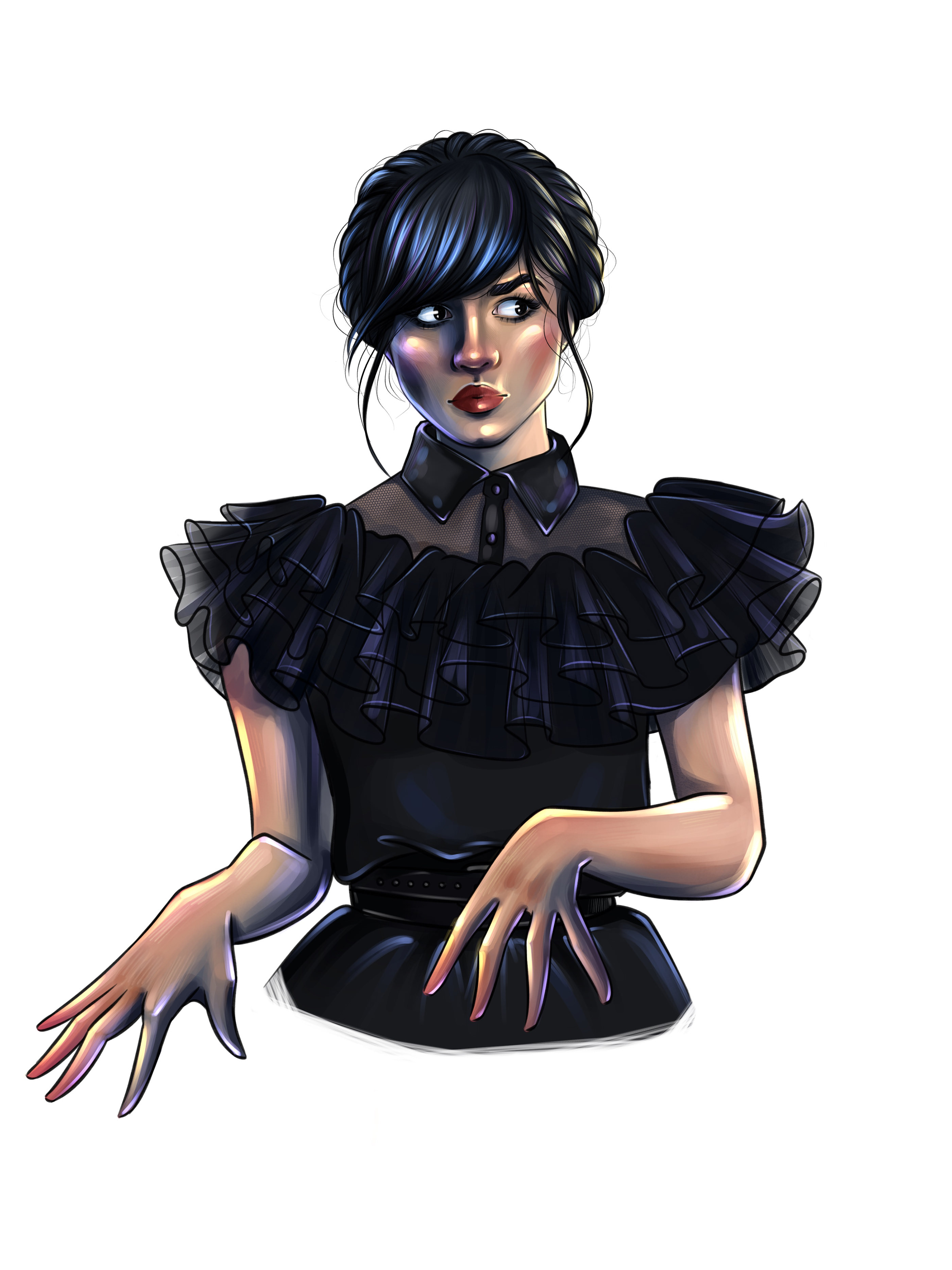WEDNESDAY ADDAMS fanart — Изображение №9 — Иллюстрация на Dprofile