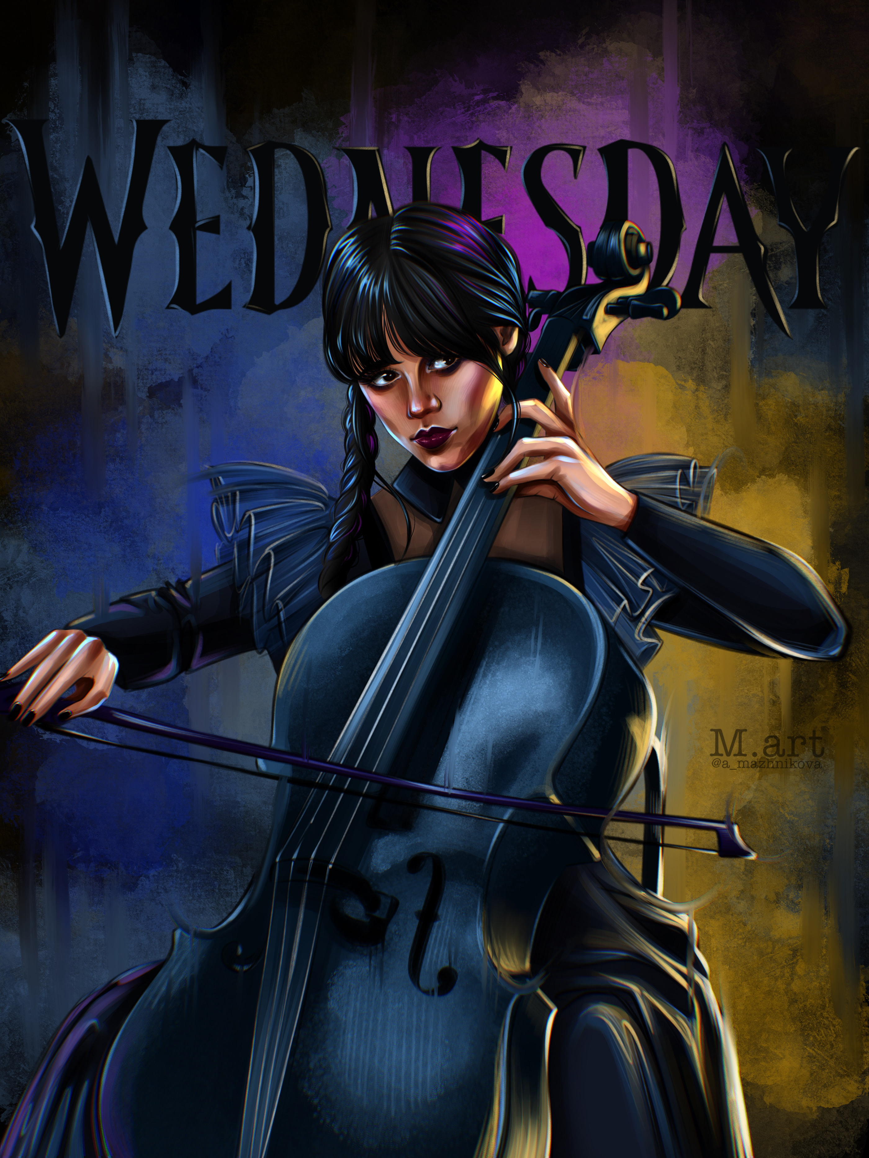 WEDNESDAY ADDAMS fanart — Изображение №2 — Иллюстрация на Dprofile