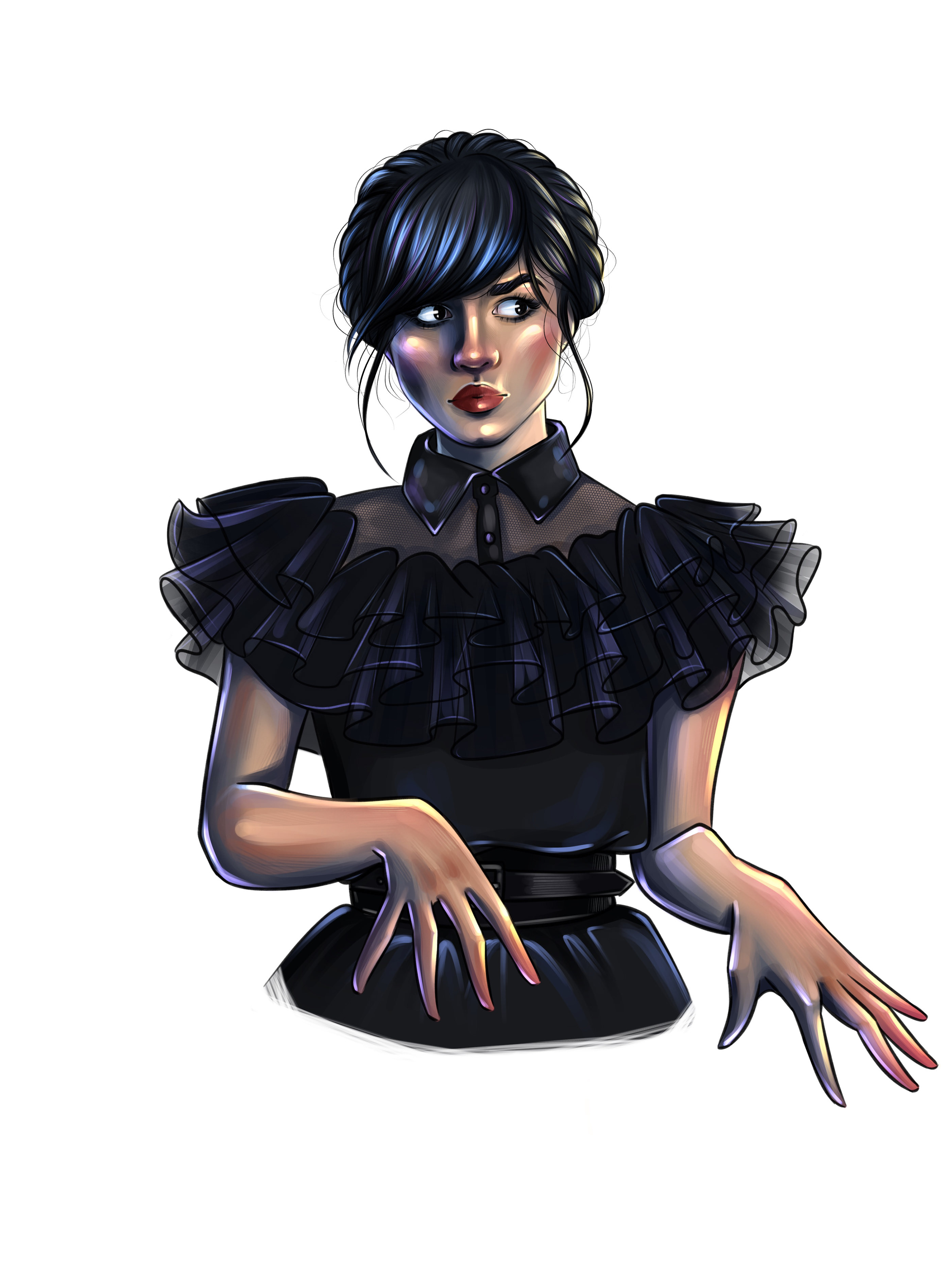 WEDNESDAY ADDAMS fanart — Изображение №10 — Иллюстрация на Dprofile