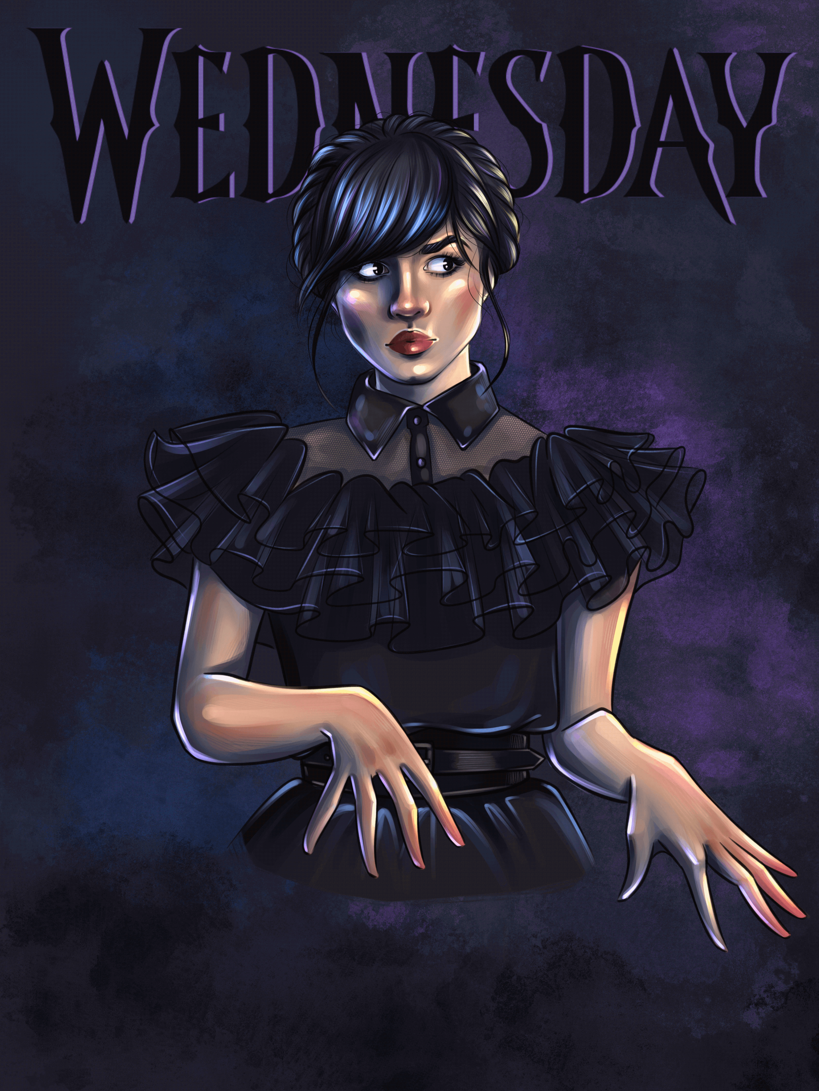 WEDNESDAY ADDAMS fanart — Изображение №4 — Иллюстрация на Dprofile