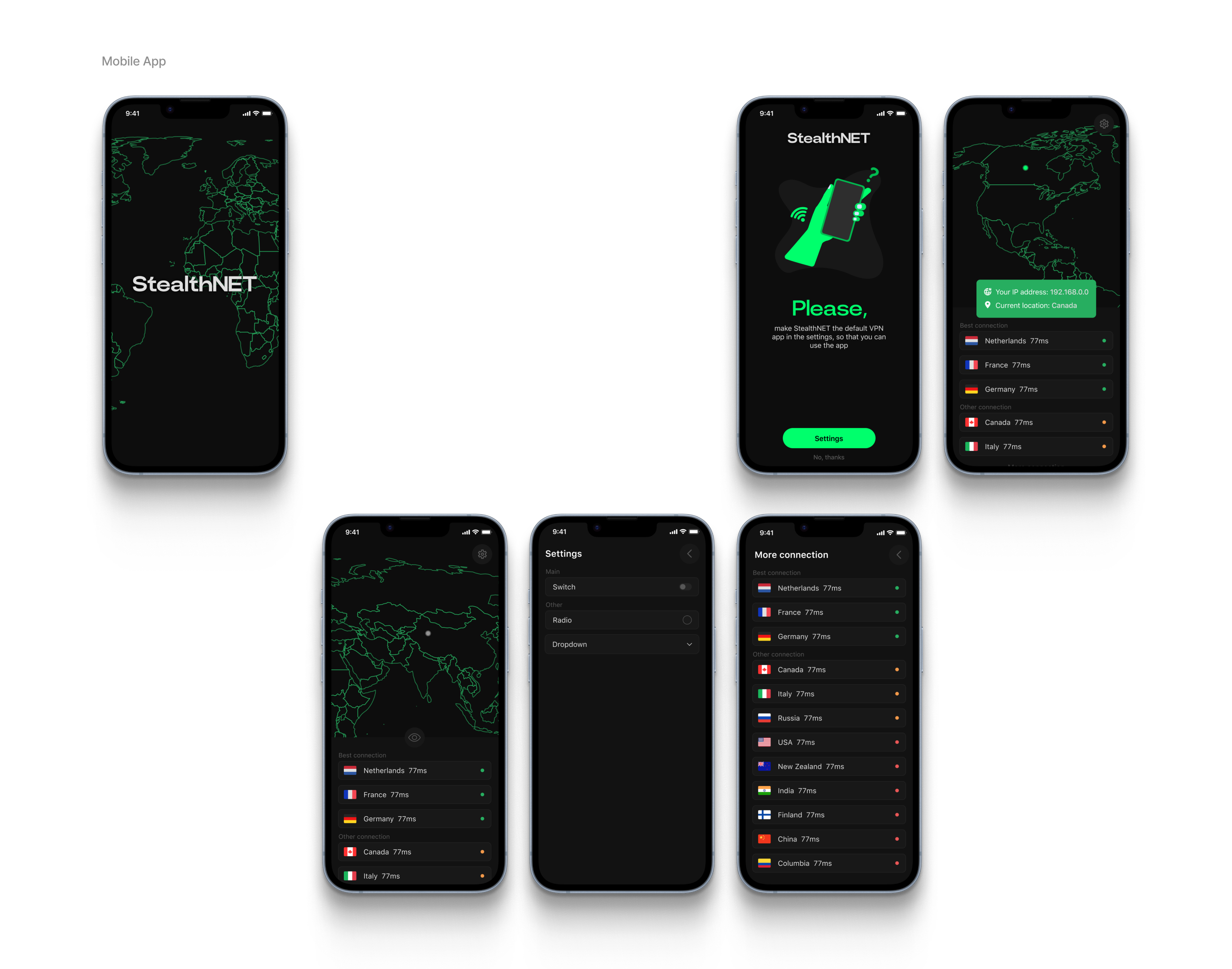 StealthNet VPN Service — Изображение №6 — Интерфейсы, Брендинг на Dprofile