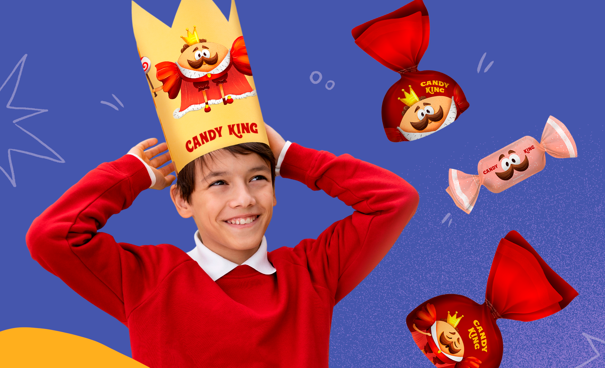 Candy King - Бренд-персонаж для кондитерской фабрики — Изображение №3 — Брендинг, Иллюстрация на Dprofile