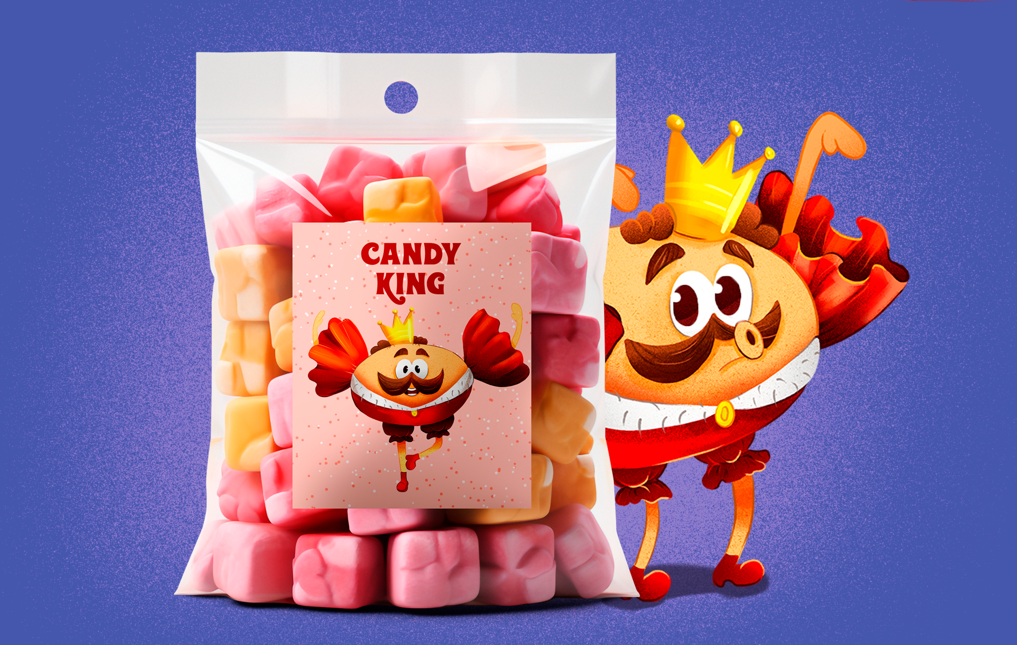 Candy King - Бренд-персонаж для кондитерской фабрики — Изображение №8 — Брендинг, Иллюстрация на Dprofile