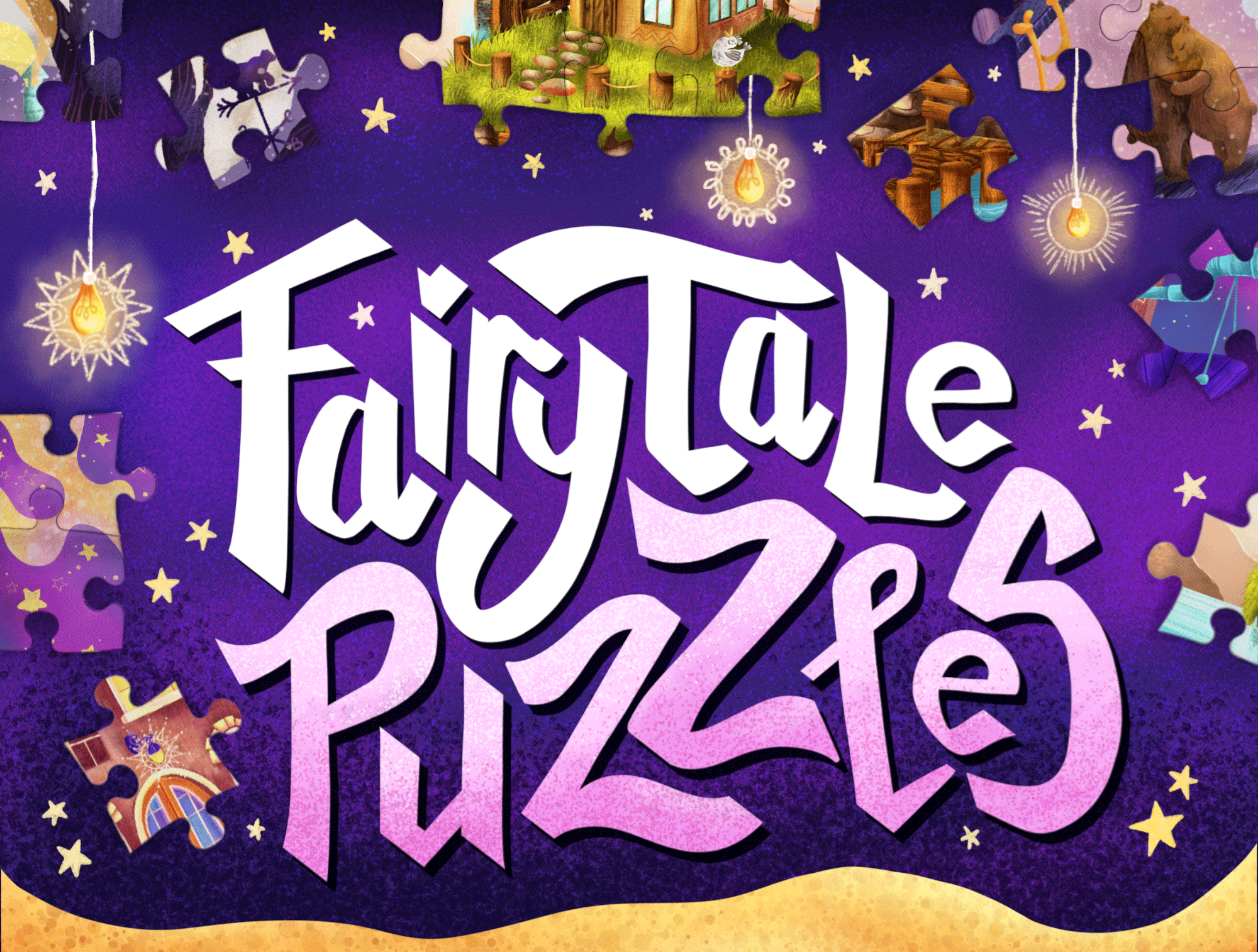Fairytale Puzzles for children — Изображение №1 — Иллюстрация на Dprofile