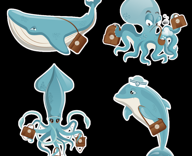 Sea inhabitants. Stickers на Dprofile