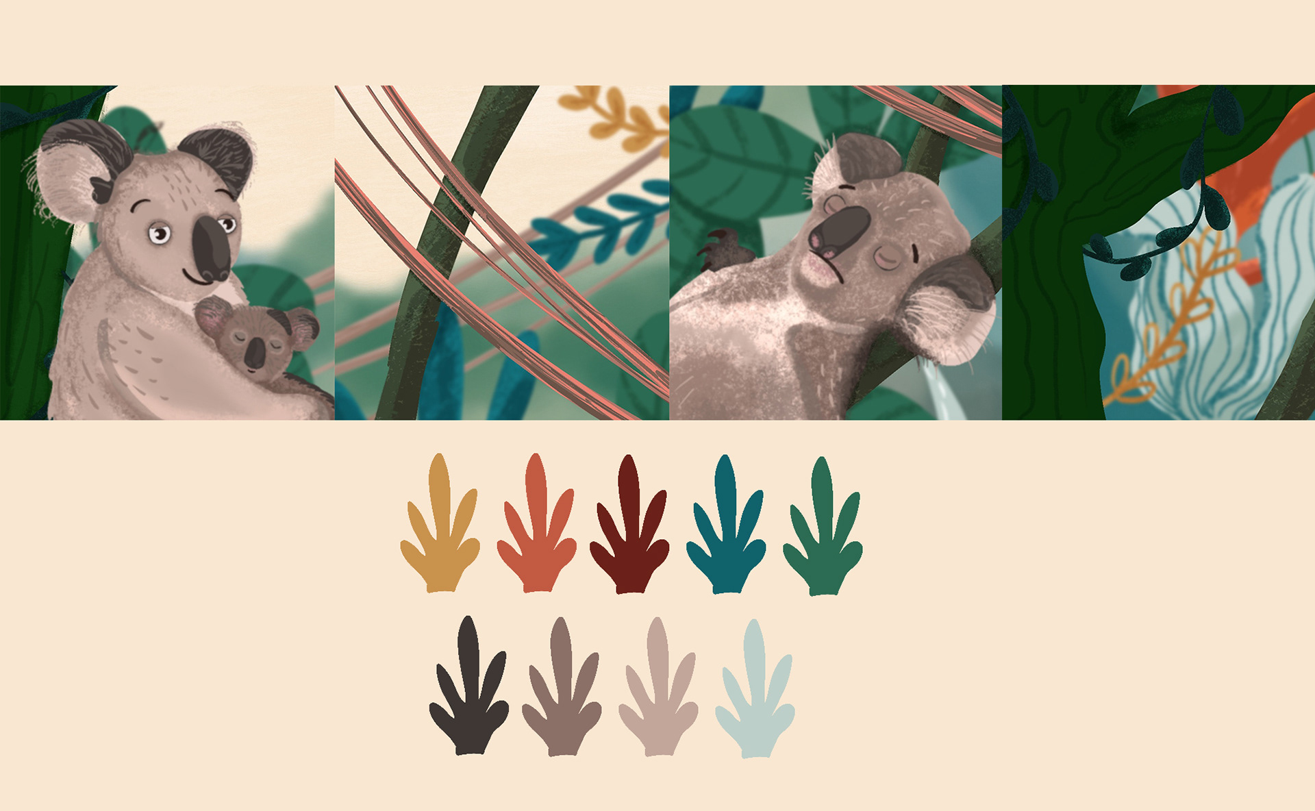 Children's illustration. Coala's Family. — Изображение №3 — Иллюстрация на Dprofile
