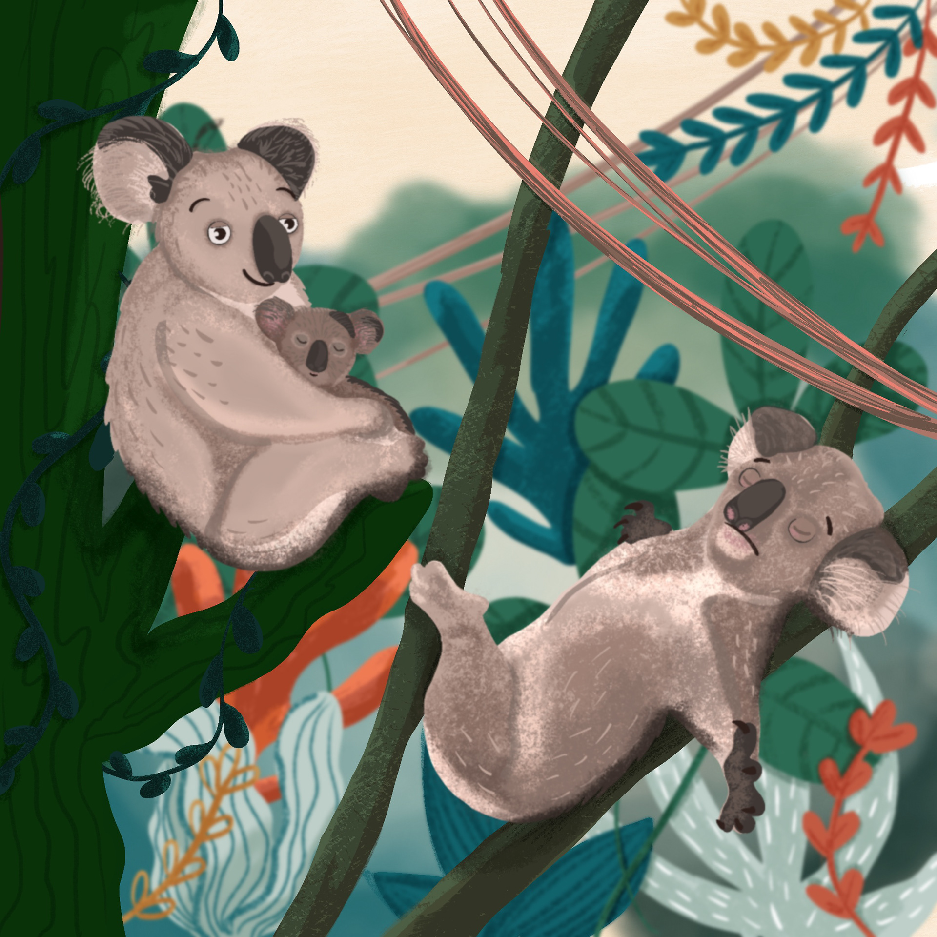 Children's illustration. Coala's Family. — Изображение №4 — Иллюстрация на Dprofile